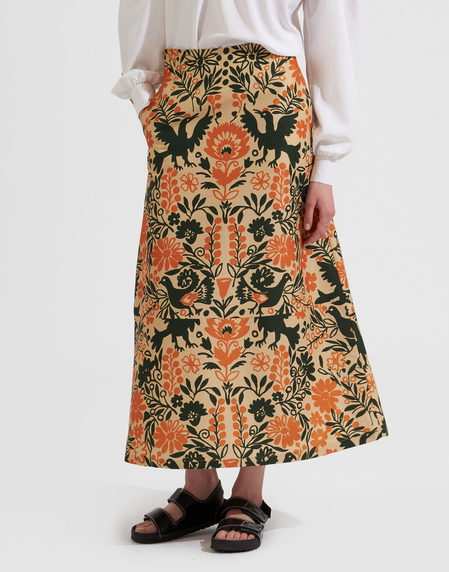 A-Long Skirt in Forest for Women | La DoubleJ US