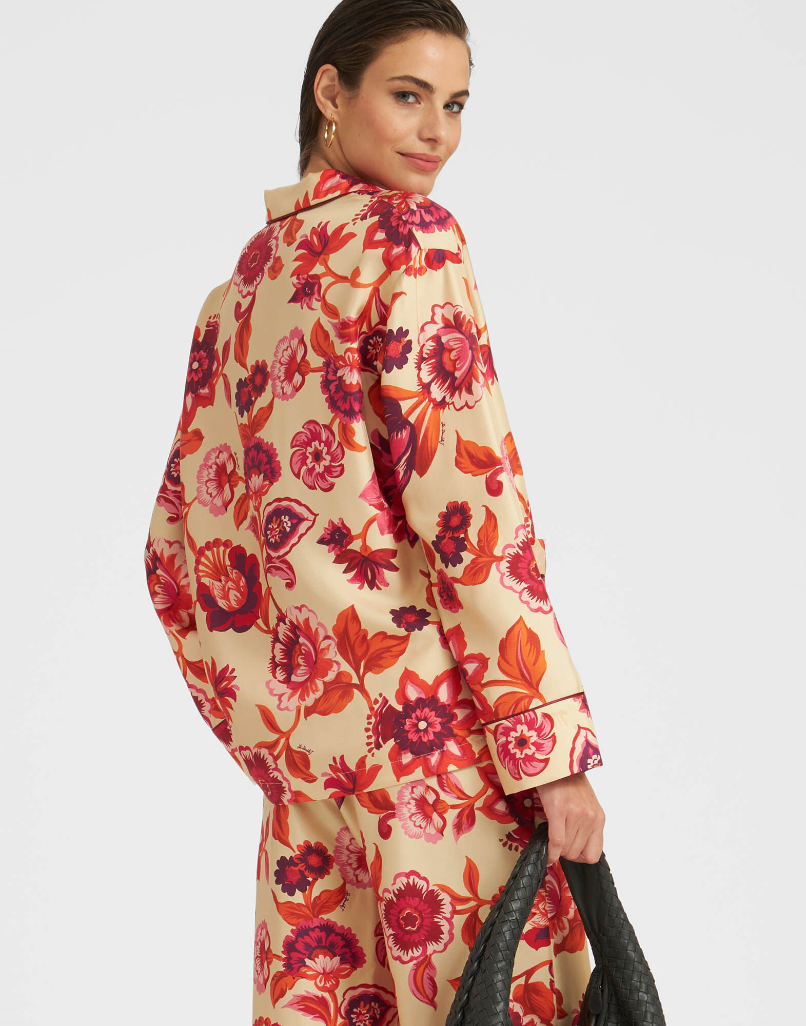 La DoubleJ Pajama Shirt Hottie Cream SHI0077SIL001HOT01WH03