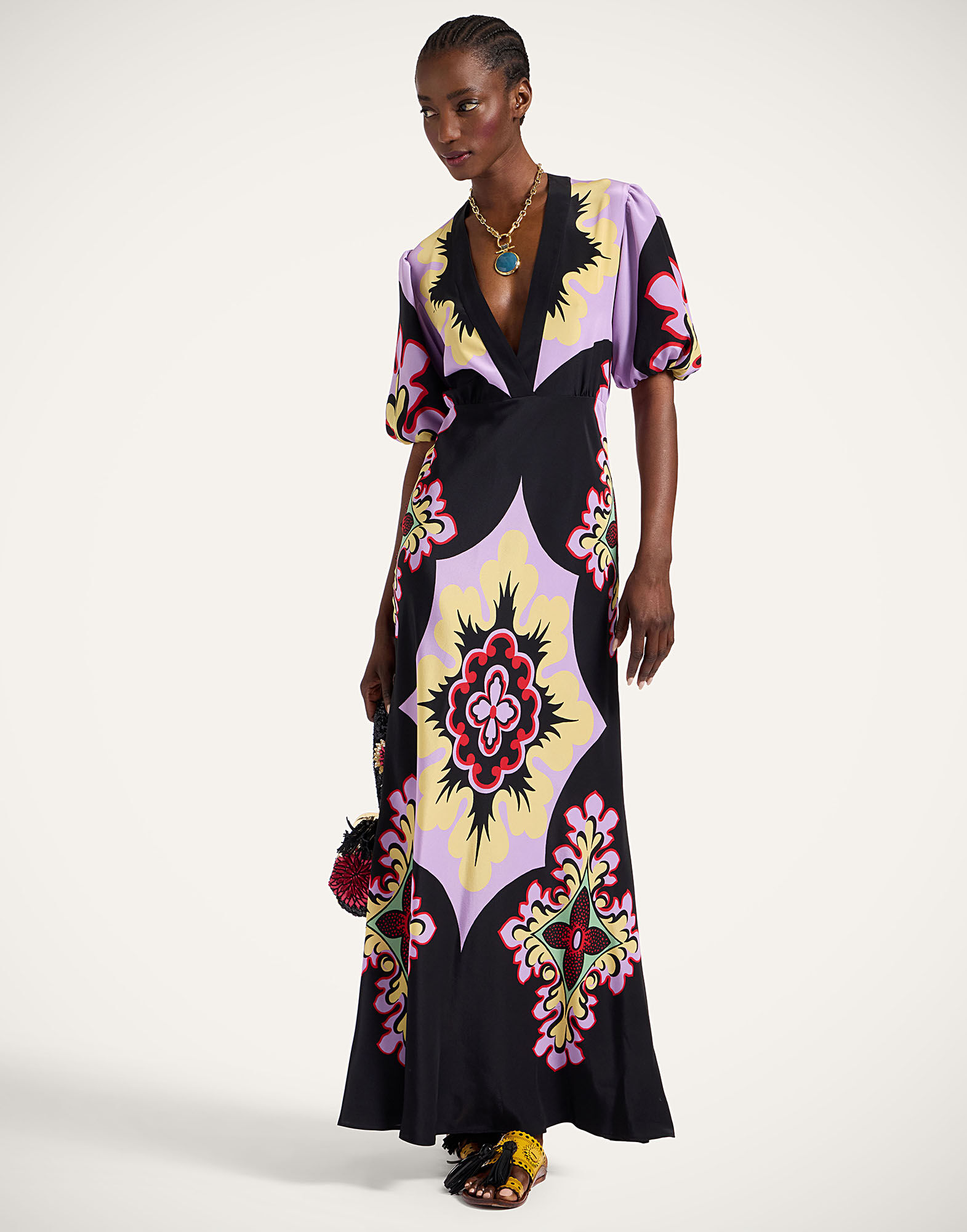 La DoubleJ Marlene Dress Palazzo Plac&eacute;e Lilac DRE0869CRE001PAL08PU02