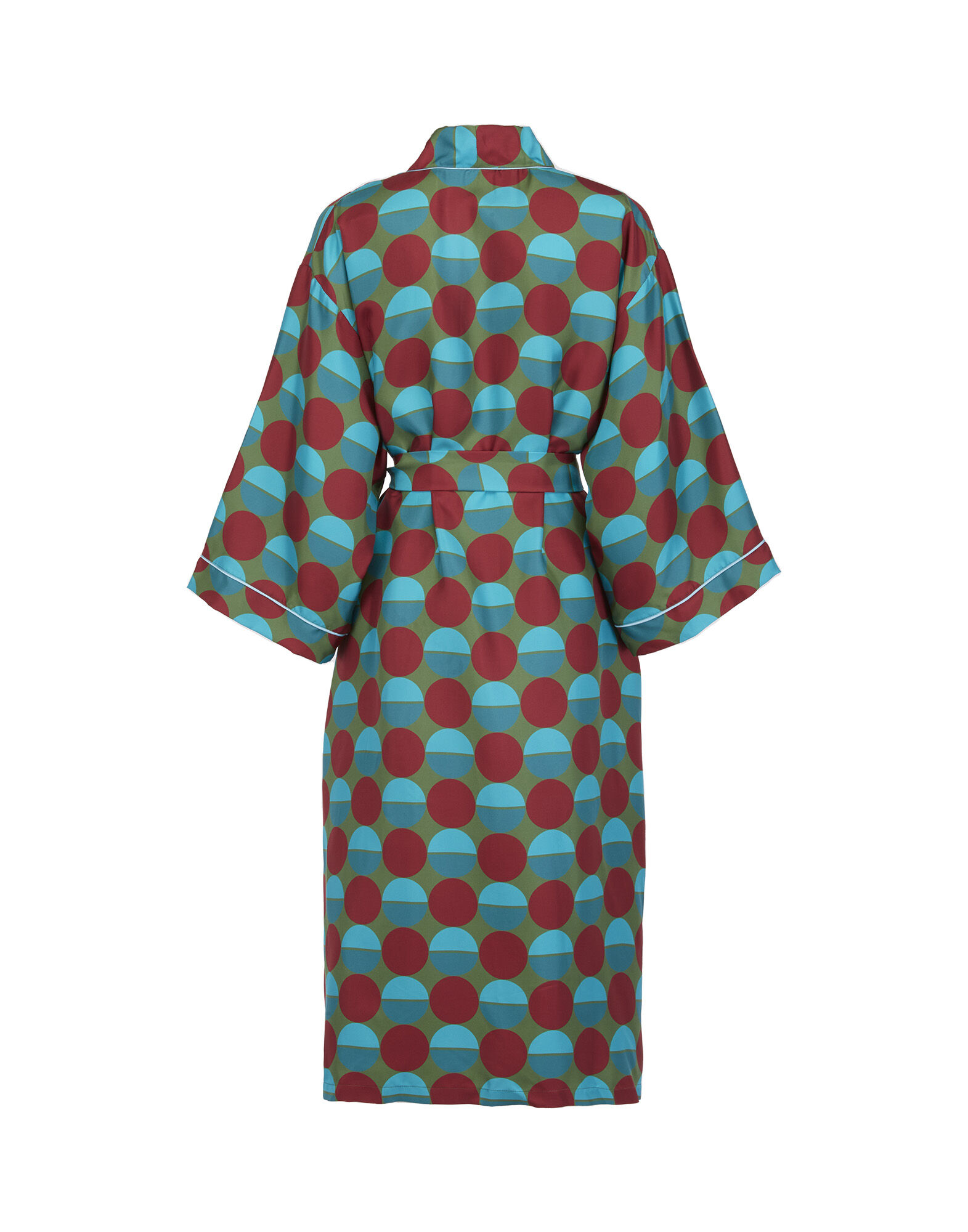 La DoubleJ Silk Robe Sfere Grandi Verde JAC0057SIL001SFE0015