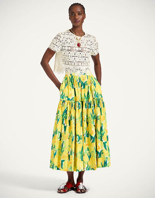 La DoubleJ Oscar Skirt Zesty Yellow SKI0012COT039ZES01YE02