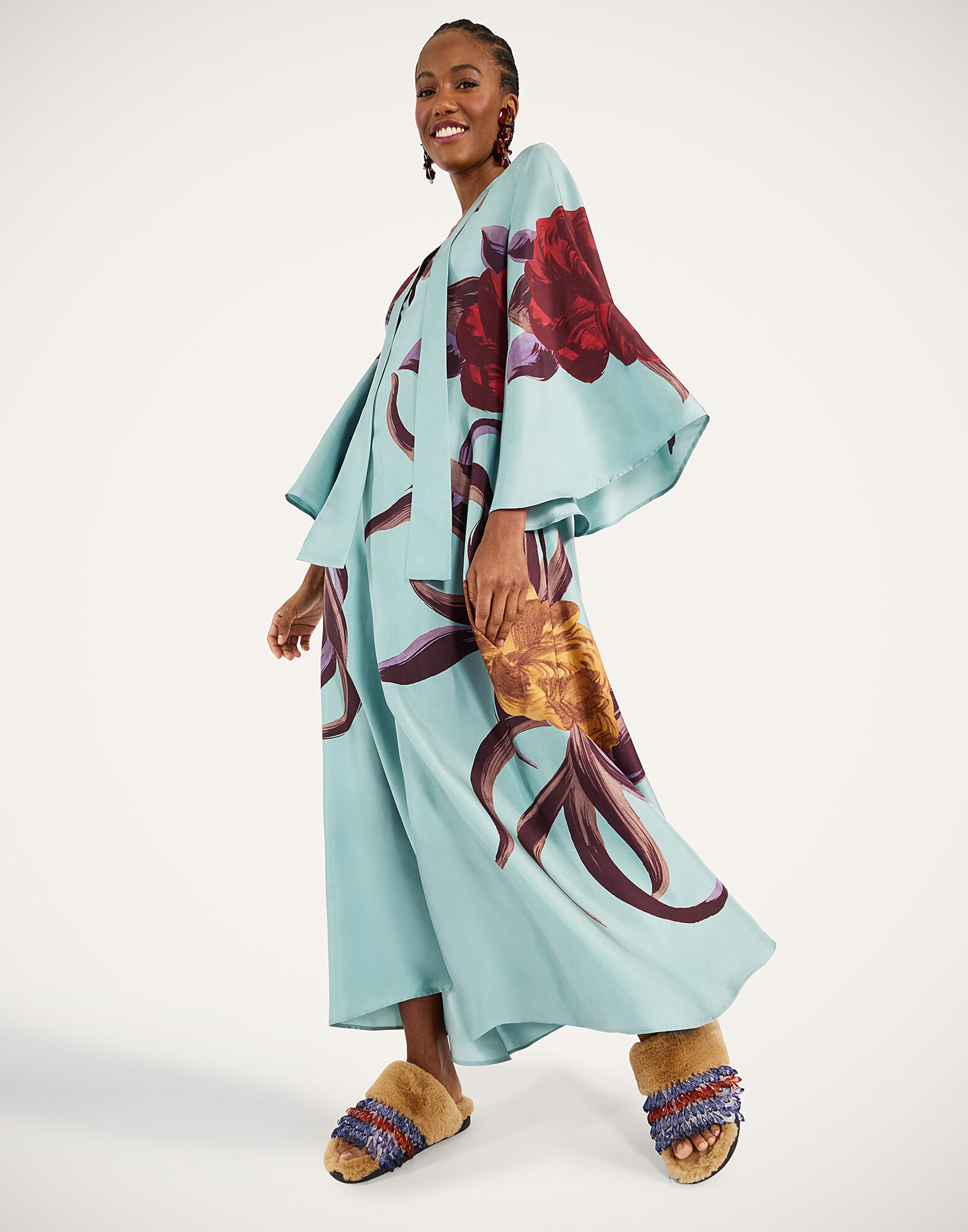 La DoubleJ Magnifico Dress Peony Plac&eacute;e Light Blue DRE0232SIL001PEO06BU01