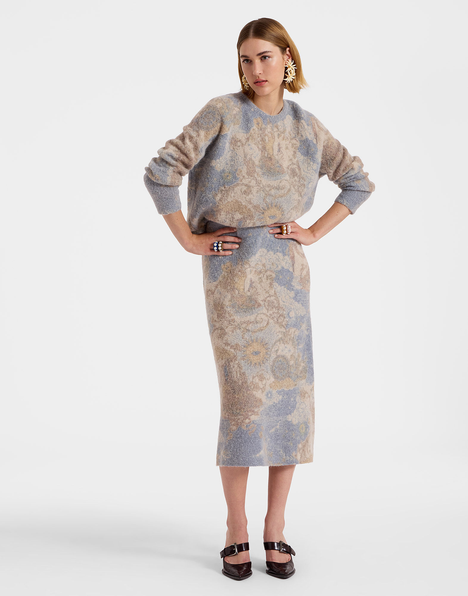 La DoubleJ All-In Skirt Light Blue SKI0134KNI124VA291BU01