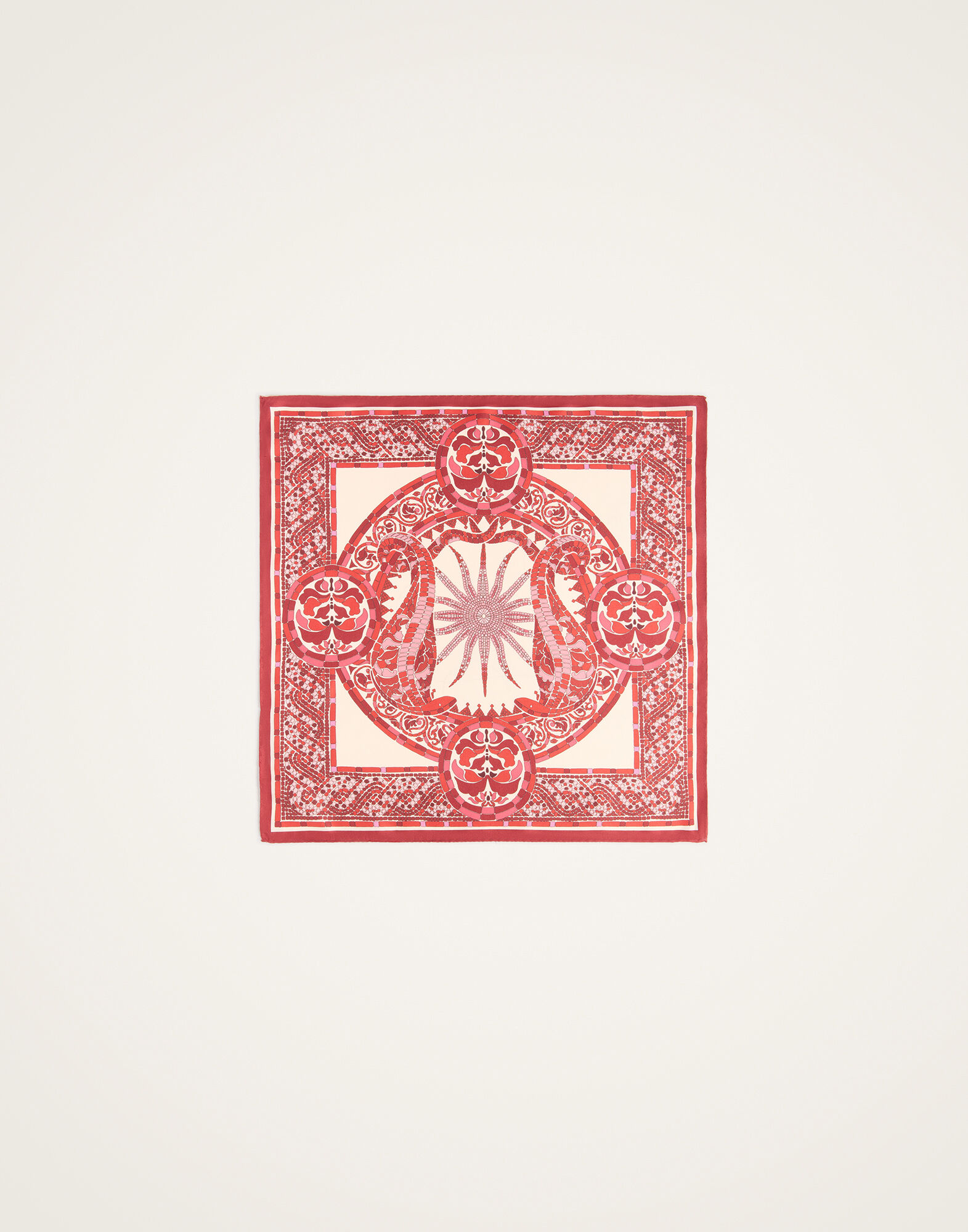 La DoubleJ Foulard 45 Cobra Plac&eacute;e Red SCA0065SIL006COB01RE01