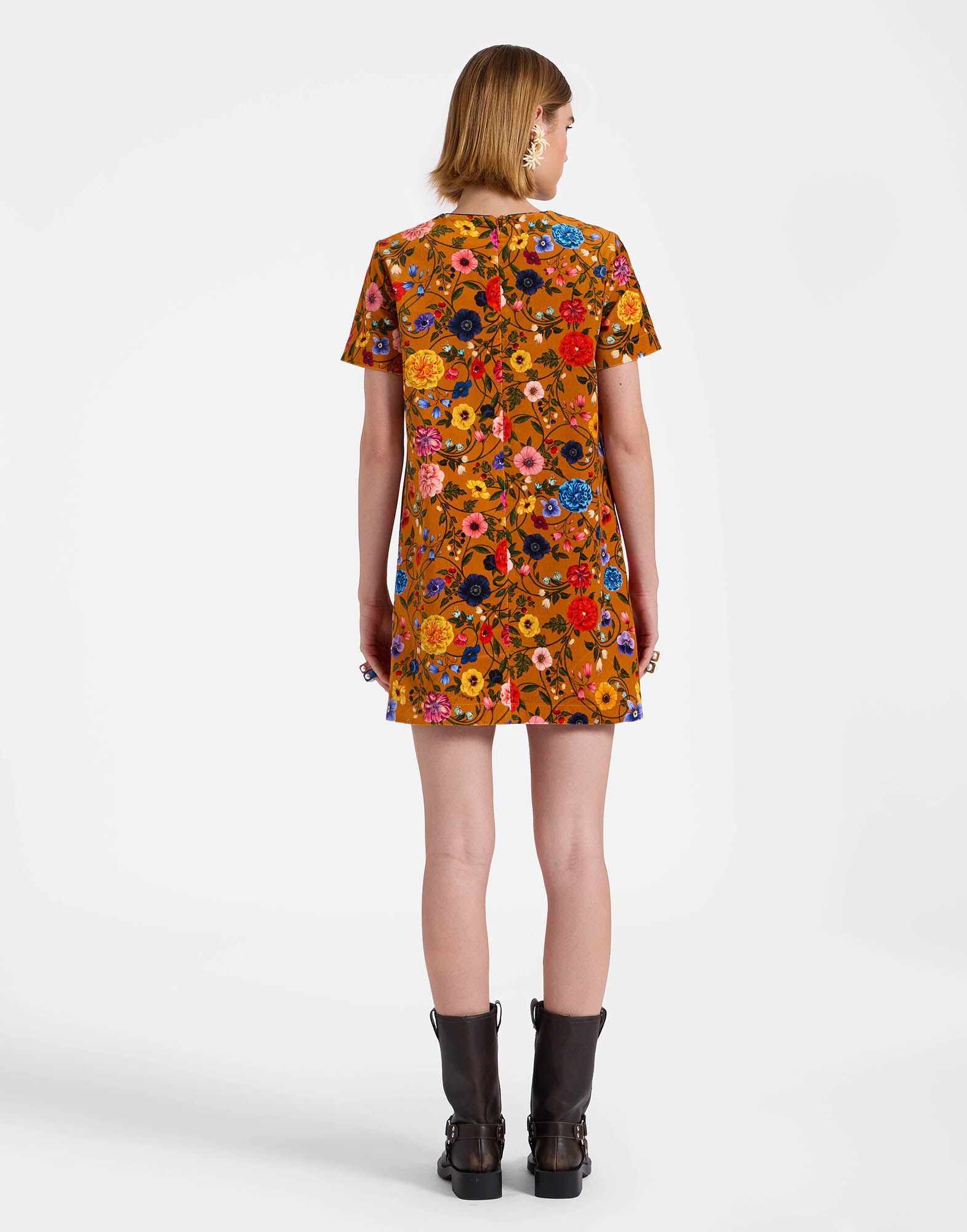 La DoubleJ Mini Swing Dress Botticelli Rust DRE0658VEL001CEL01OR04