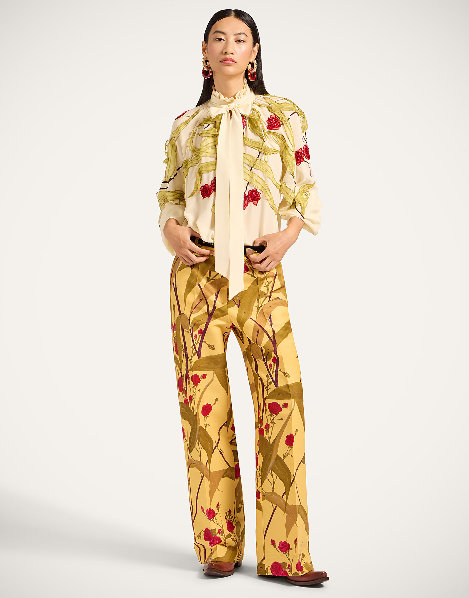 La DoubleJ Cerere Blouse Bamboo Buttercream SHI0149EMB117BMB04WH09