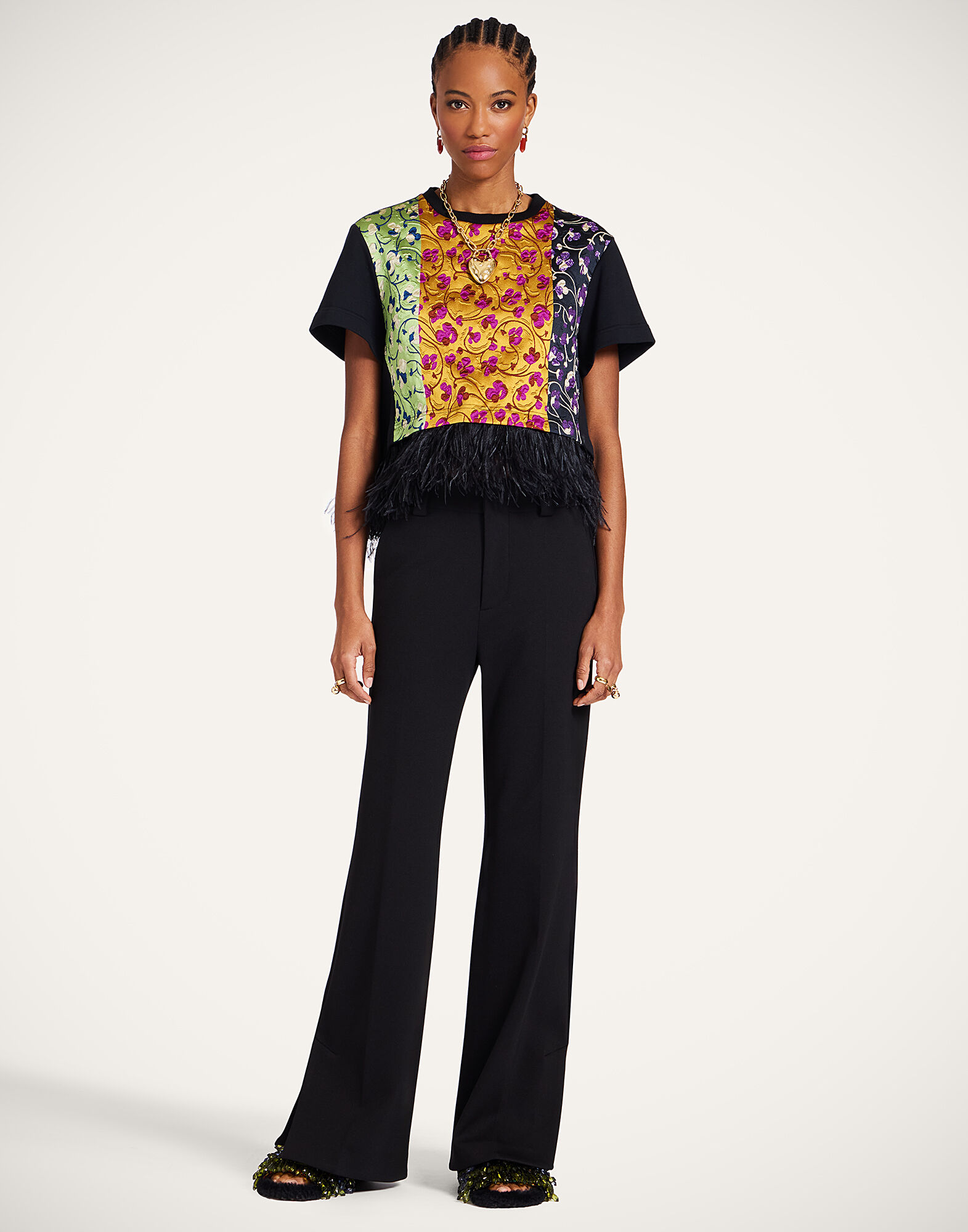 La DoubleJ La Scala Tee Honeysuckle Tricolor Yellow TSH0041JCQ129HNY03YE02