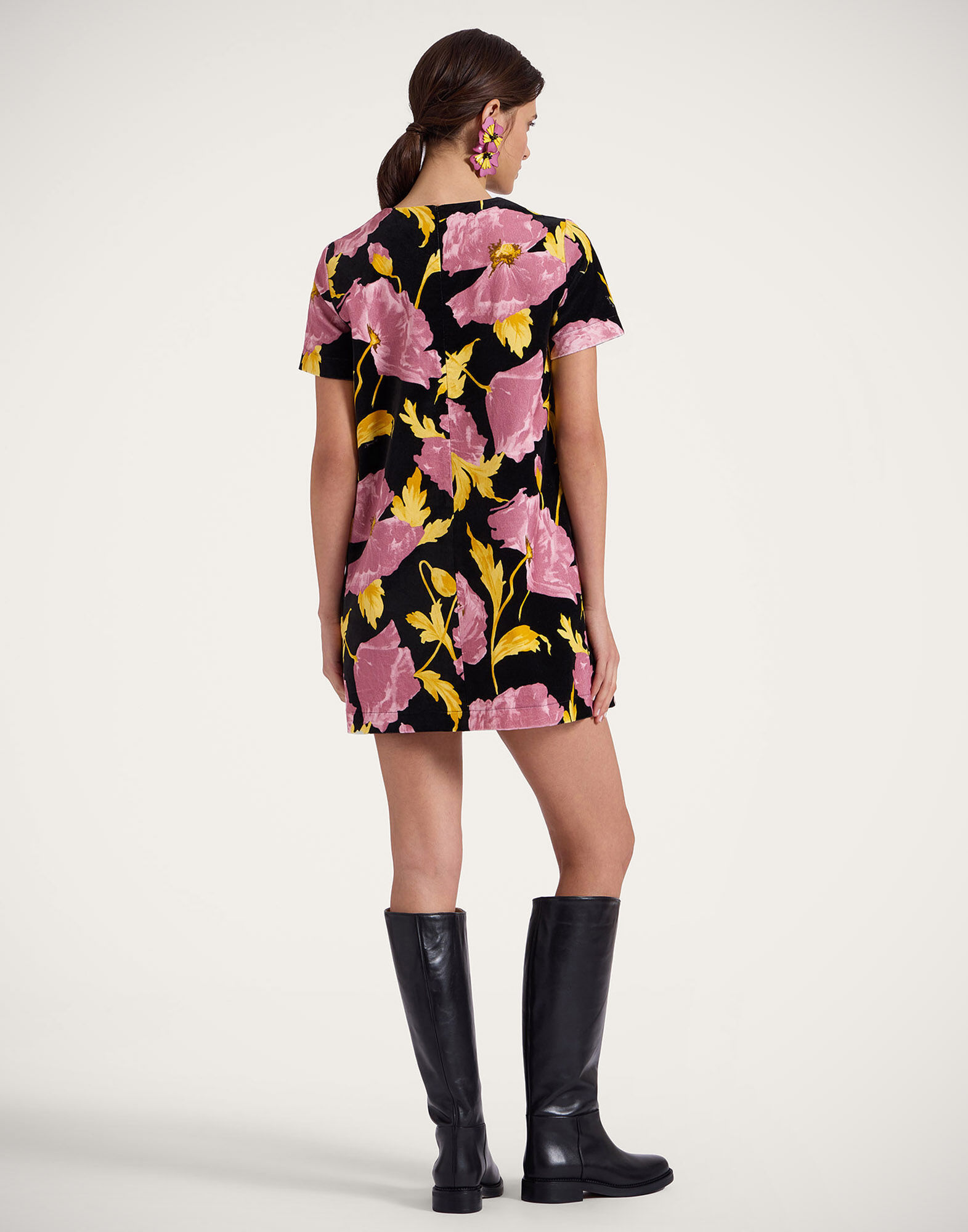 La DoubleJ Mini Swing Dress Sylph Black DRE0658VEL001SYL01BL01