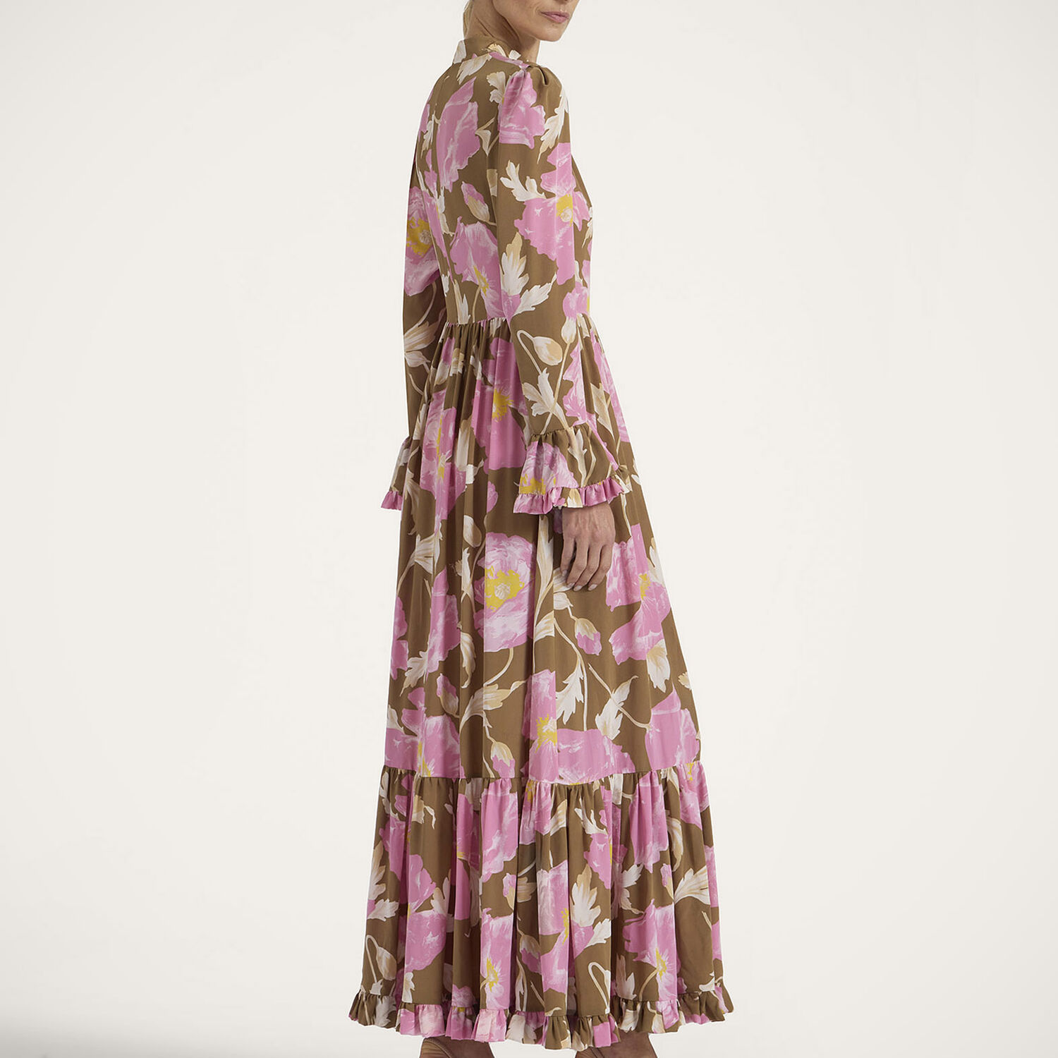 La Doublej La Double J Visconti Dress In Sylph Khaki