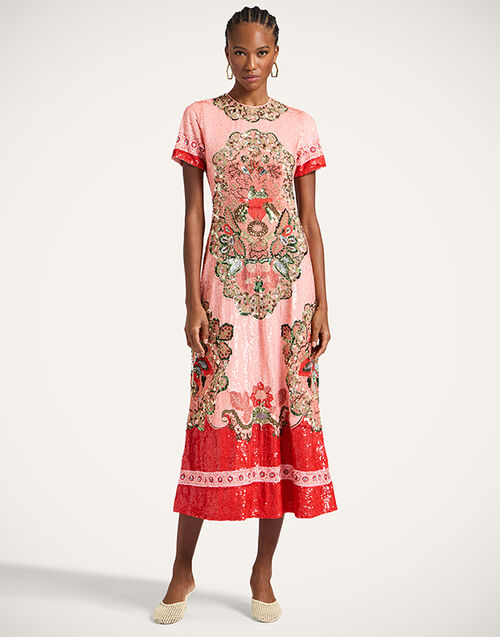 La DoubleJ Super  Swing Dress Cornucopia Pink DRE1014PAI015CRN04PI11