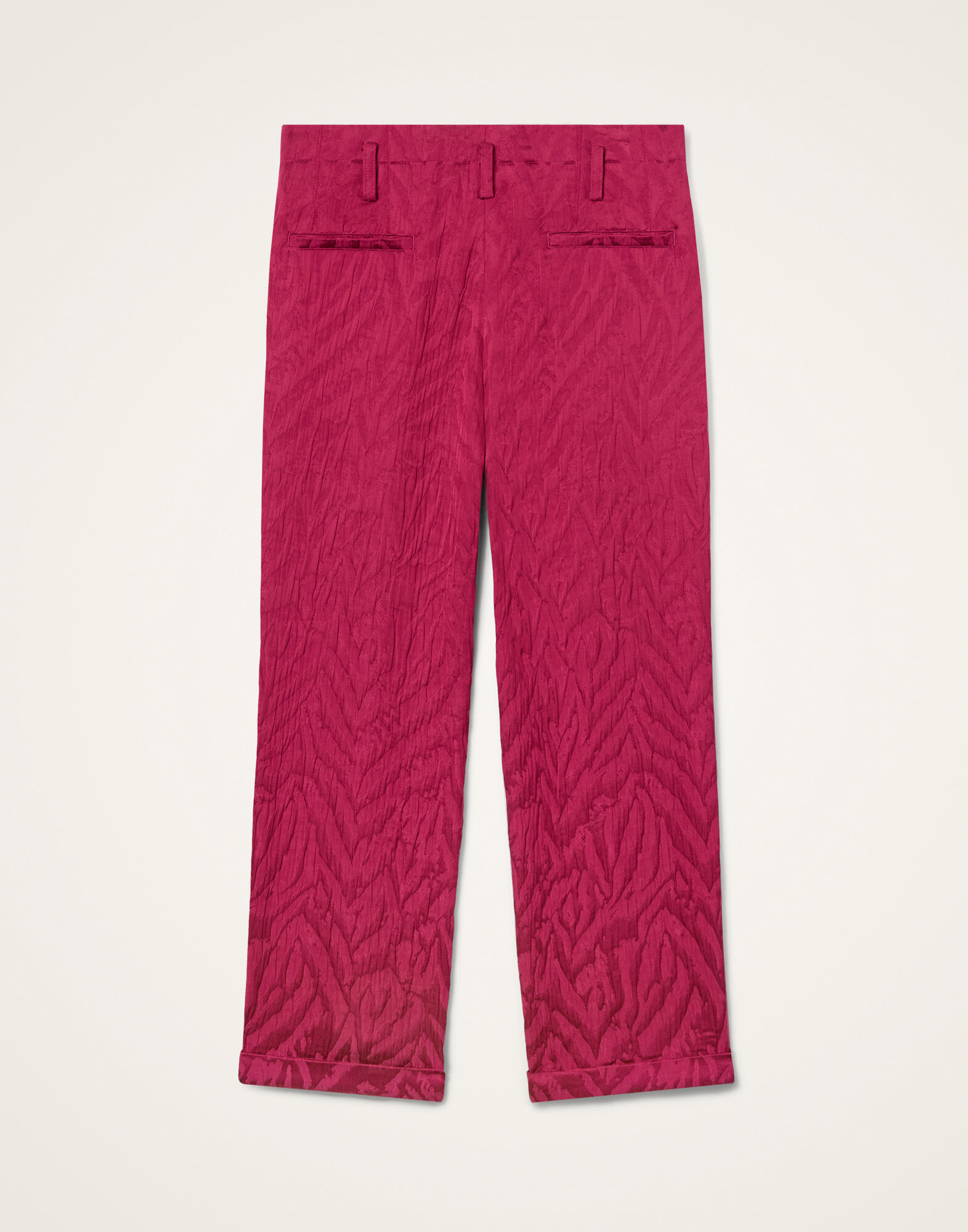 La DoubleJ Sigaretta Pants Animalier Raspberry TRO0215JCQ118ANI02RE04