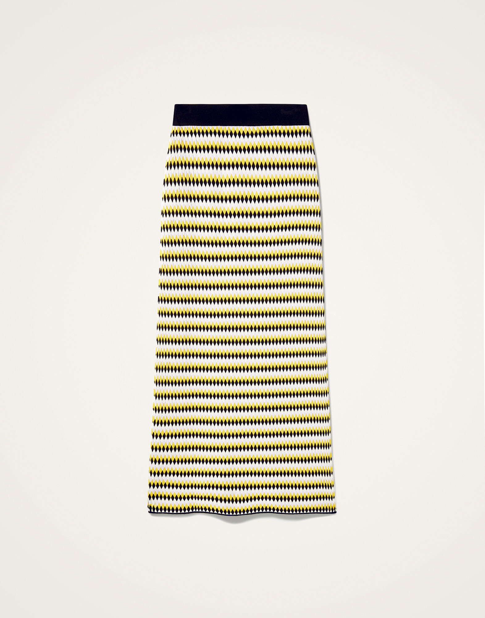 La DoubleJ Checkers Skirt Multicolor Yellow & Black SKI0156KNI159VA370YE02