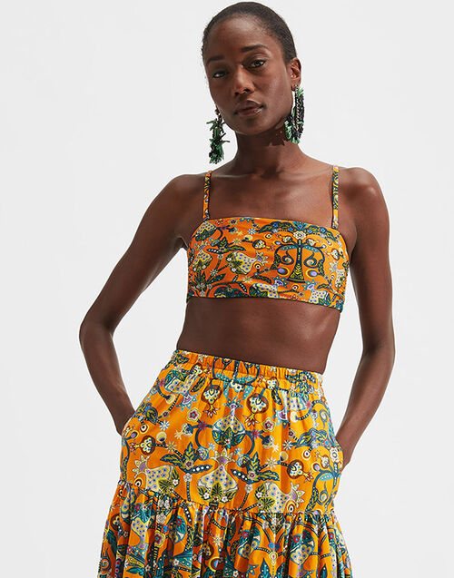 LaDoubleJ 3-Way Bandeau Top Tree Of Life Arancio SWI0021LYC001TFL0004