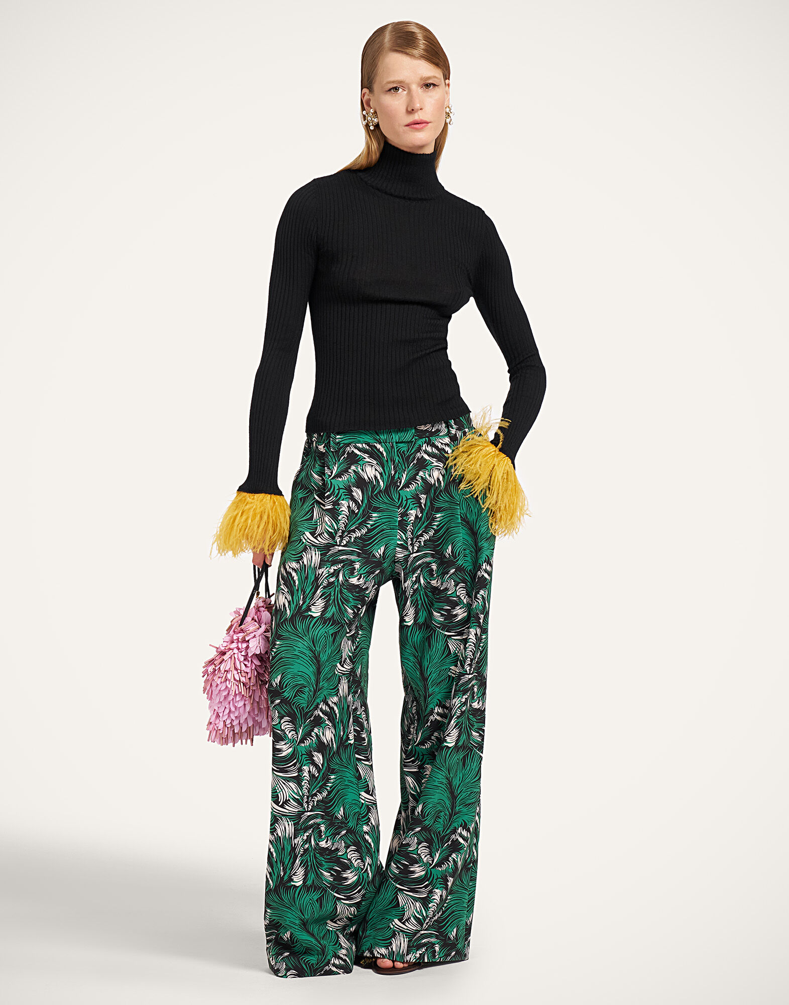 La DoubleJ Loose Pants Quill Green TRO0135JER034QLL01GR02