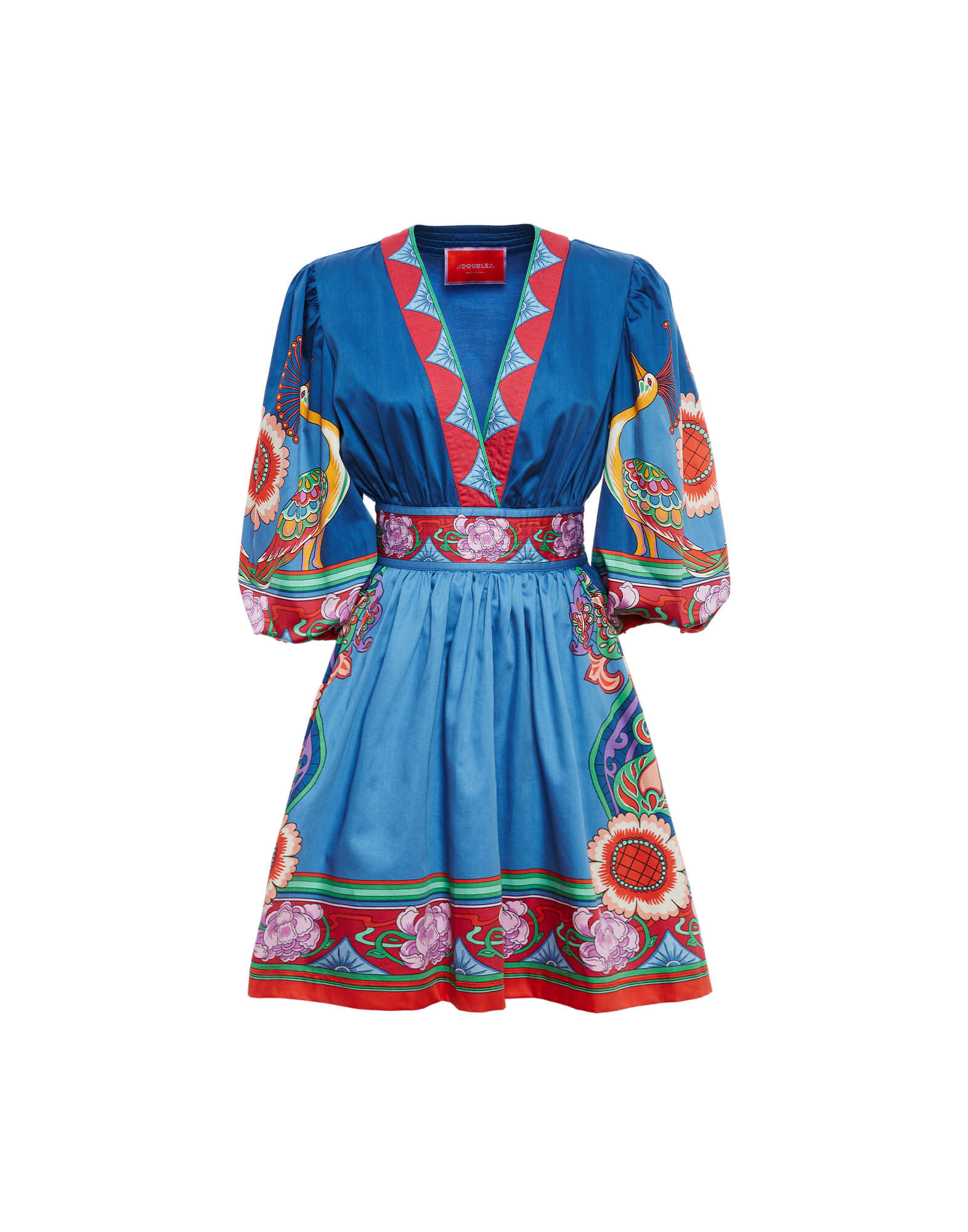 La DoubleJ Margherita Dress Taormina Plac&eacute;e Navy DRE0493COT044LRT01BU06