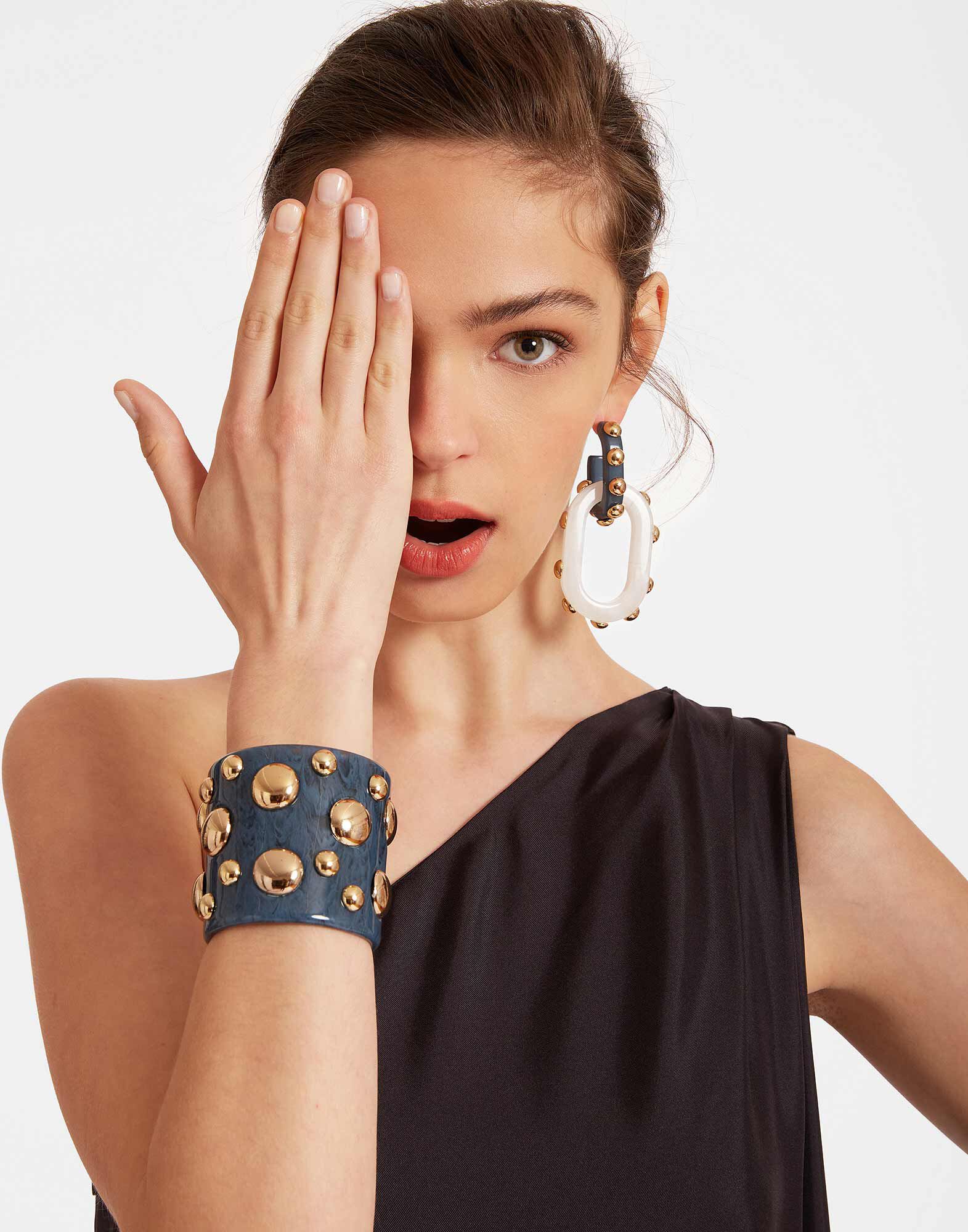 La DoubleJ Nefertiti Bangle Solid Teal BAC0004ACR001SOLIDBU07