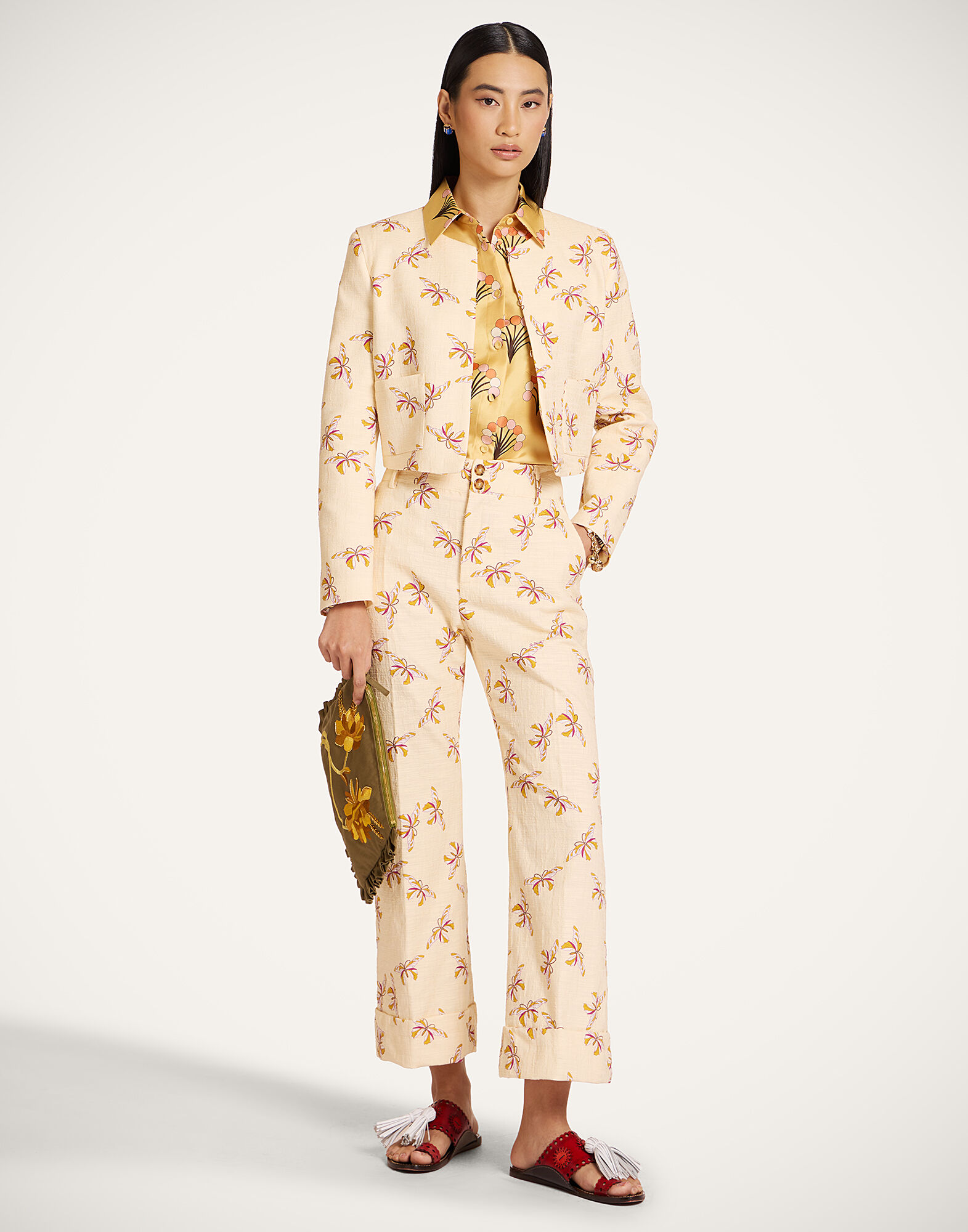 La DoubleJ Bijoux Jacket Farfalla Buttercream JAC0097COT005FAR08WH09