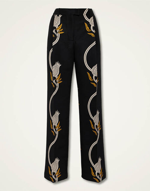 La DoubleJ Let Loose Pants Melograno Black & White TRO0149CAD001MEL01BL03