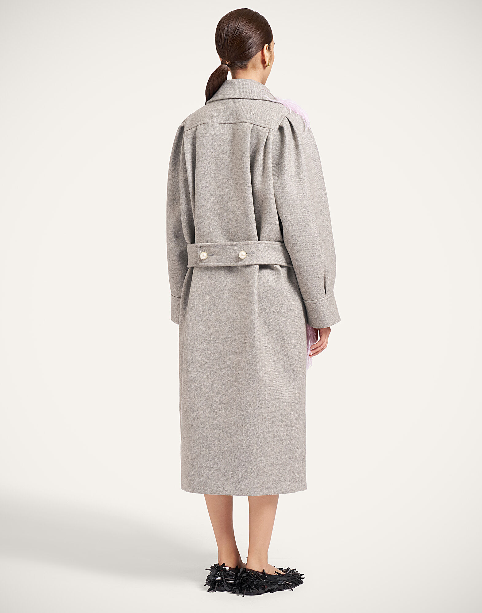La DoubleJ Victoria Coat Solid Grey JAC0206WOL039SOLIDGY02