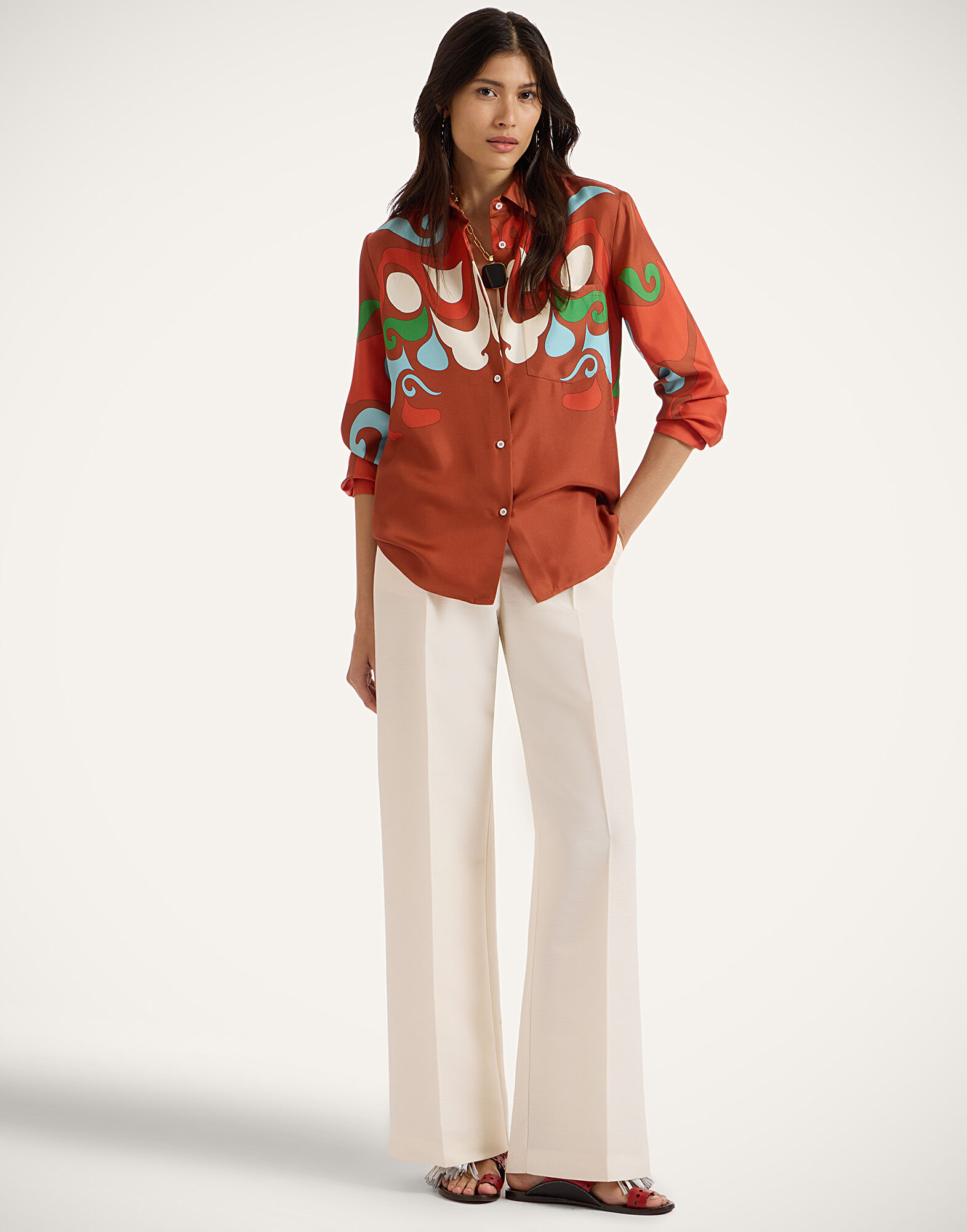 La DoubleJ Boy Shirt Phoenix Plac&eacute;e Light Blue SHI0040SIL006PHO01BU01