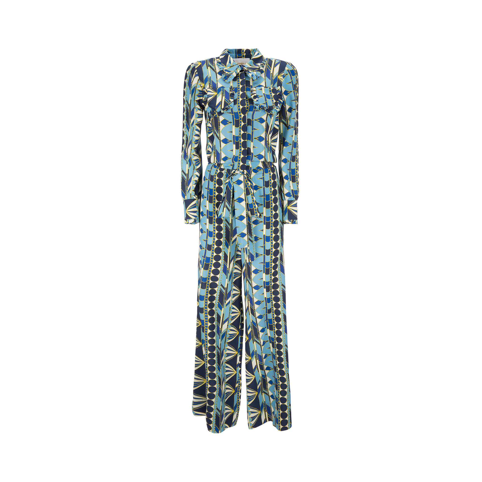 LaDoubleJ Jumpsuit Umbrellas Blu DRE0072VIS001OMB0003