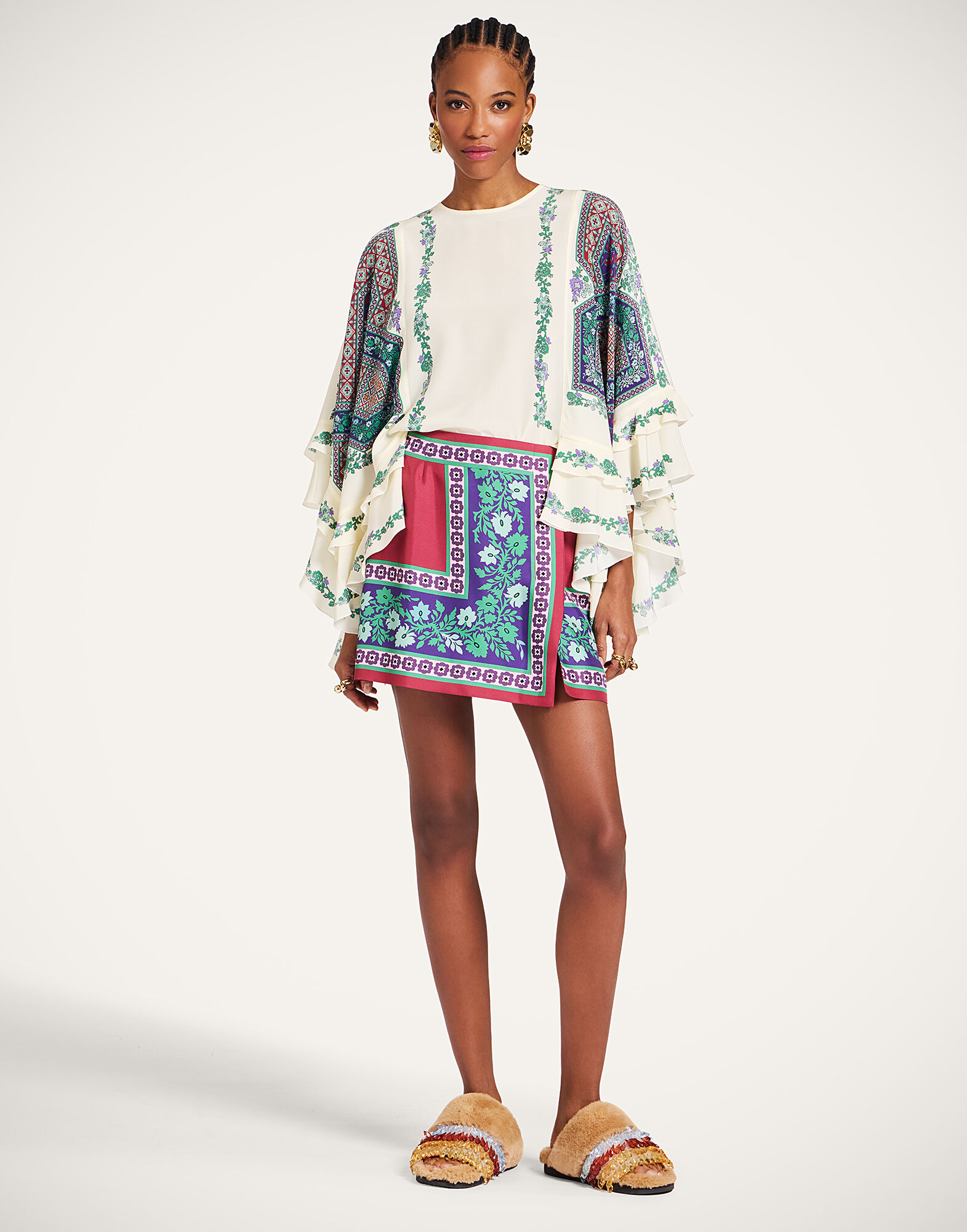 La DoubleJ Galaxy Top Regalia Plac&eacute;e Ecru TOP0176CRE002REG02BR05