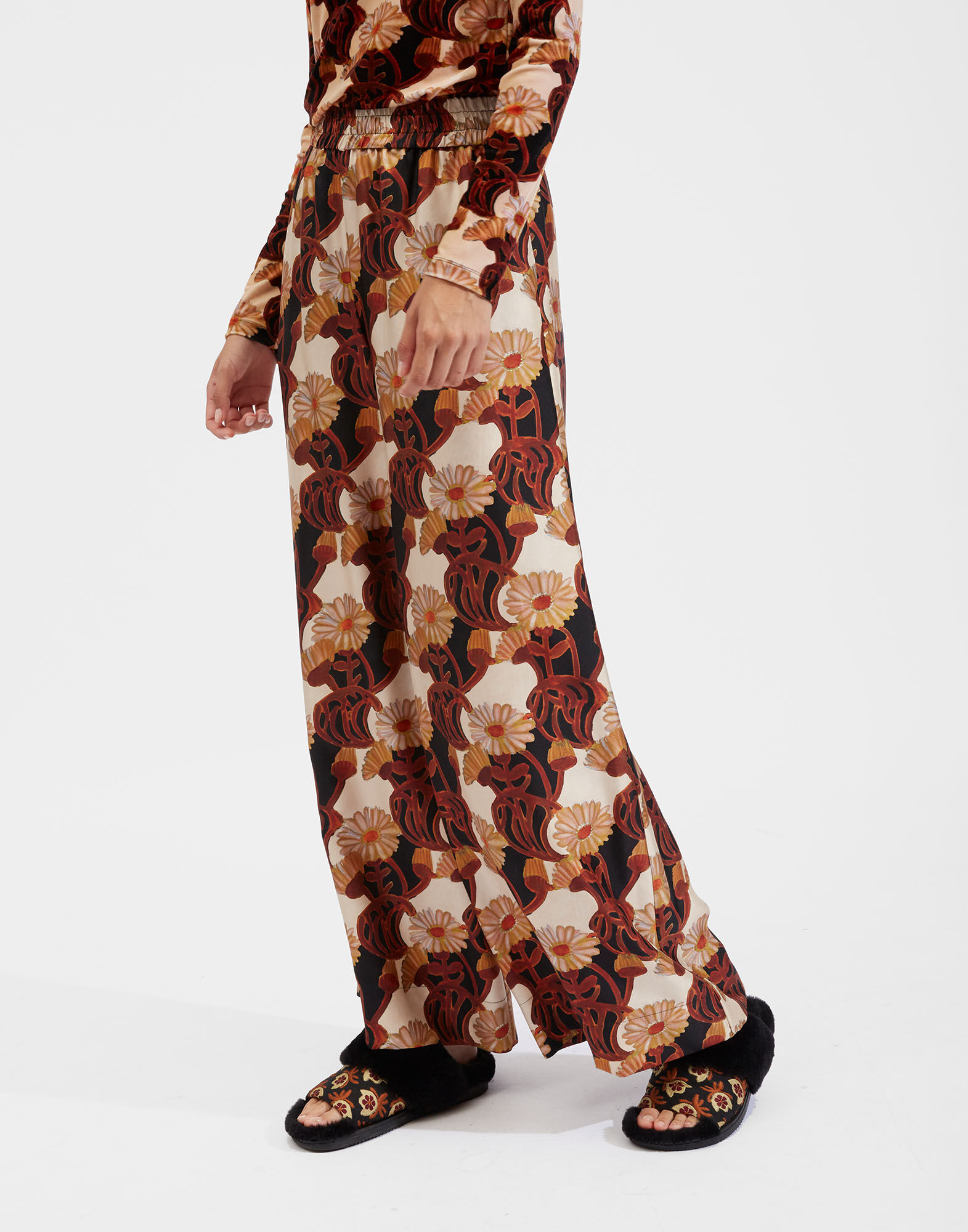 La DoubleJ Palazzo Pants White Gerber TRO0003VEL006GER0003