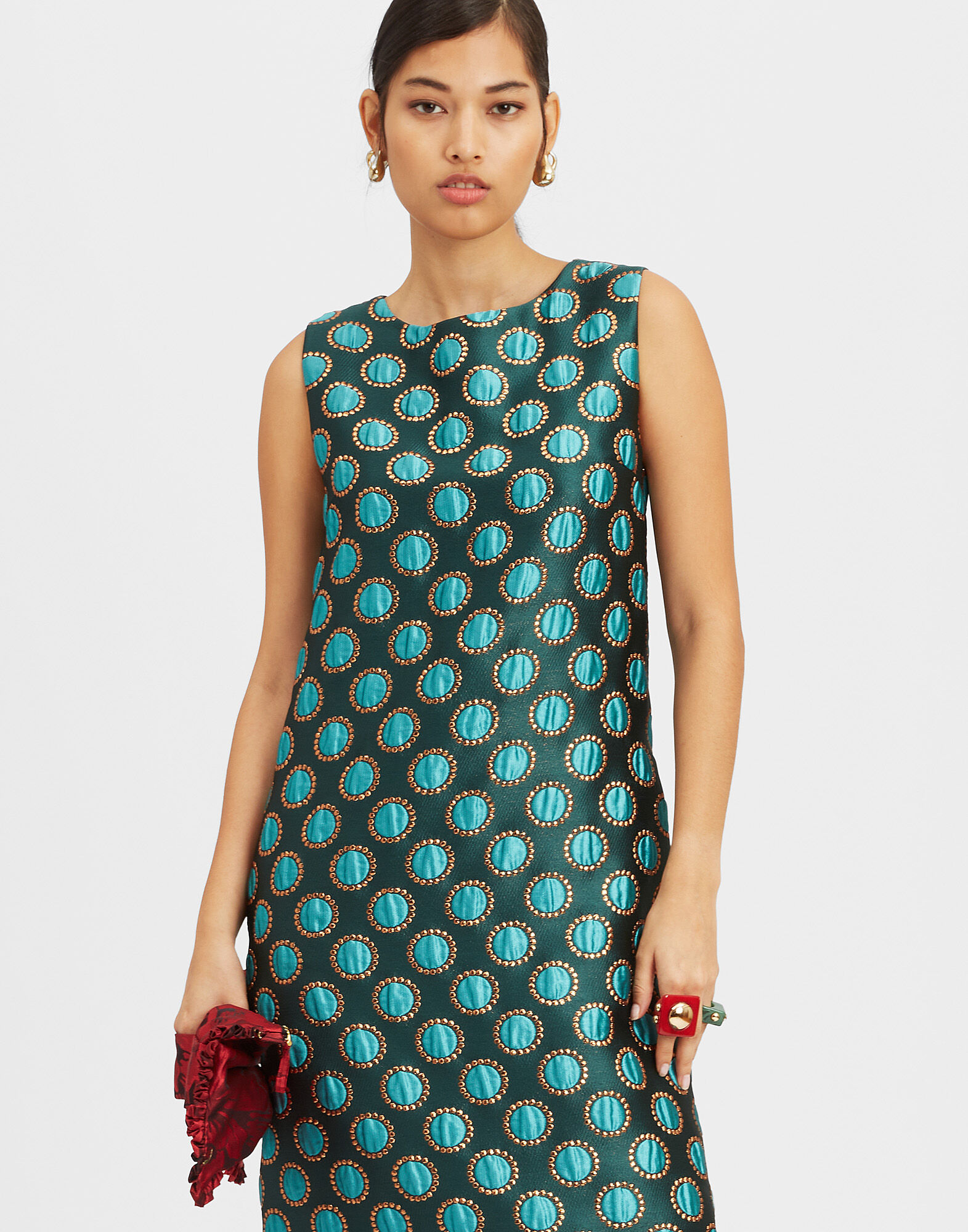 La DoubleJ Column Dress Winter Sun Emerald DRE0549JCQ060WSU01GR04