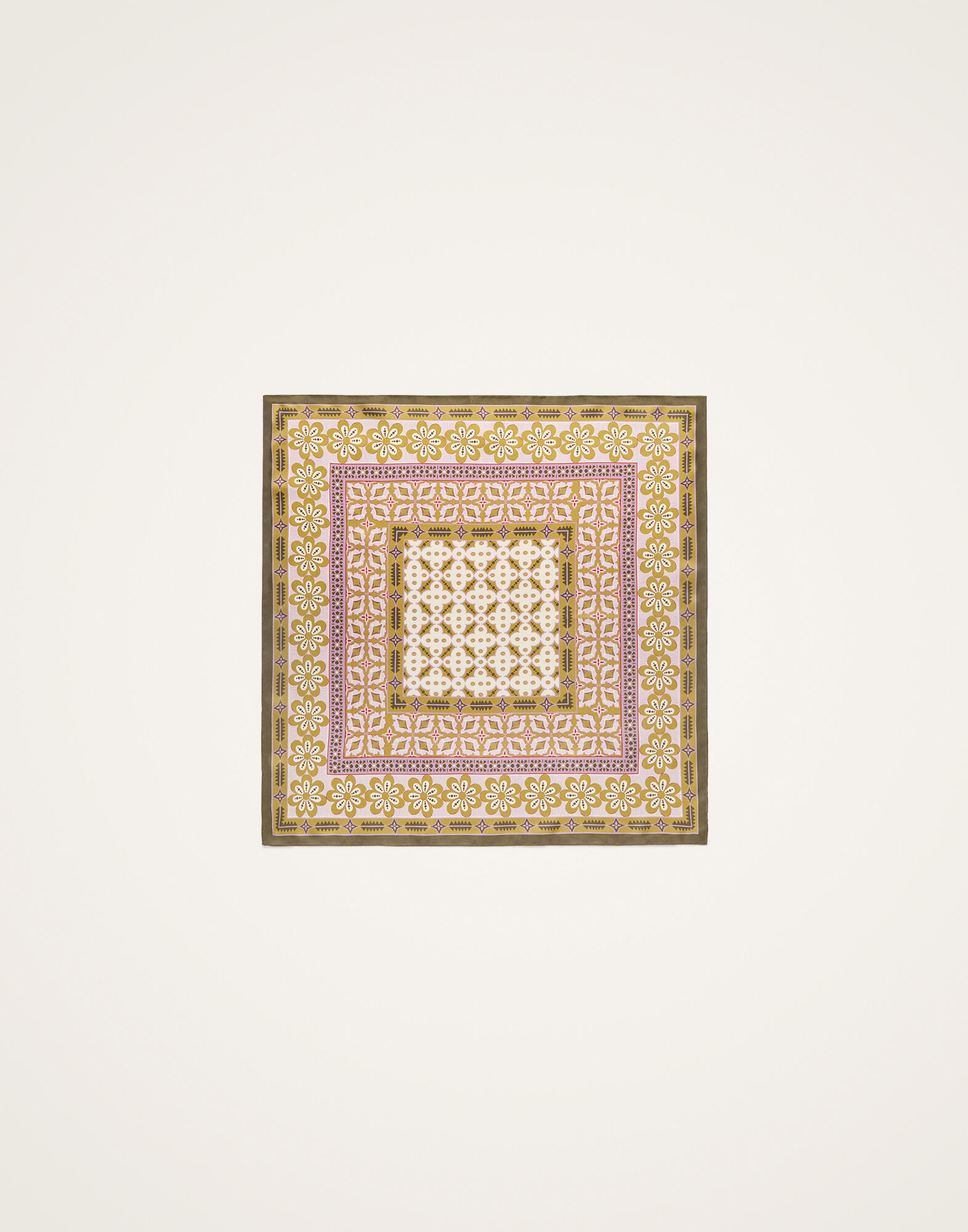 La DoubleJ Foulard 45 Pagoda Plac&eacute;e Pink SCA0065SIL006PAG01PI01