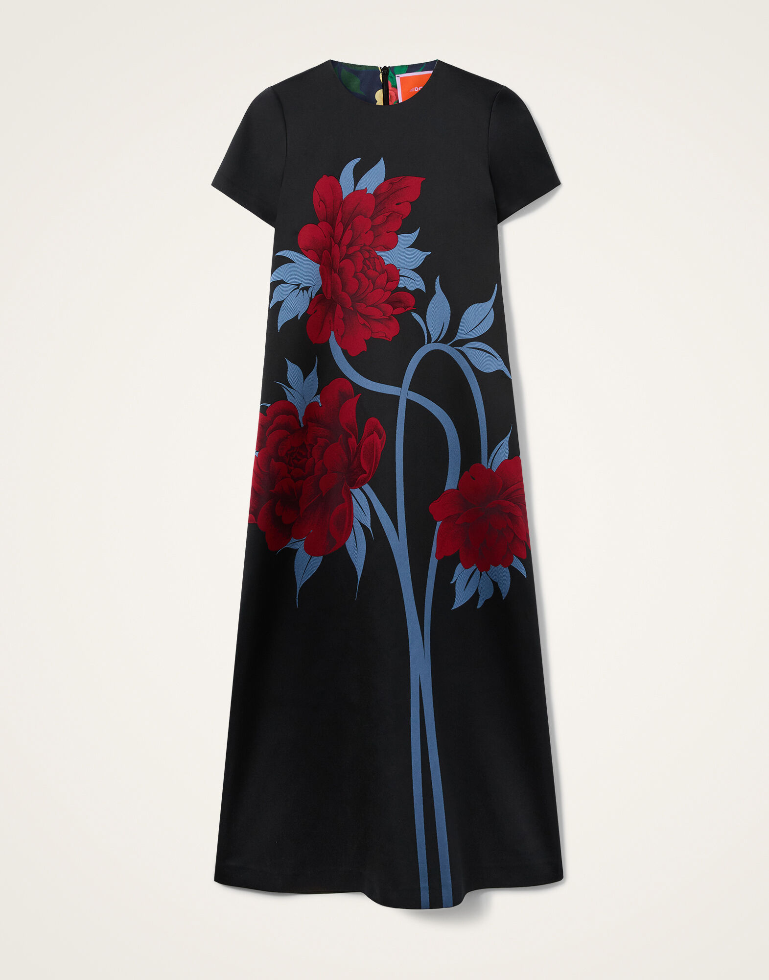 La DoubleJ Swing Dress Peonies Blue DRE0001JCQ135PEO09BU03