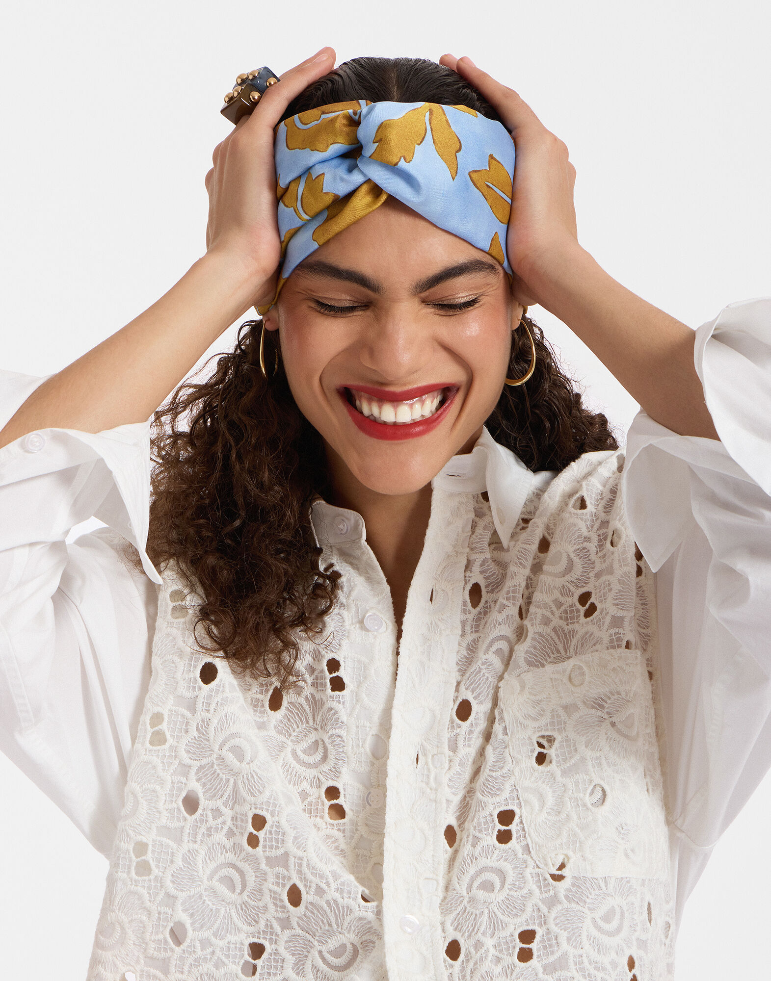 La DoubleJ Pinup Headband Tangle Light Blue HEB0001FOD001TAN01BU01