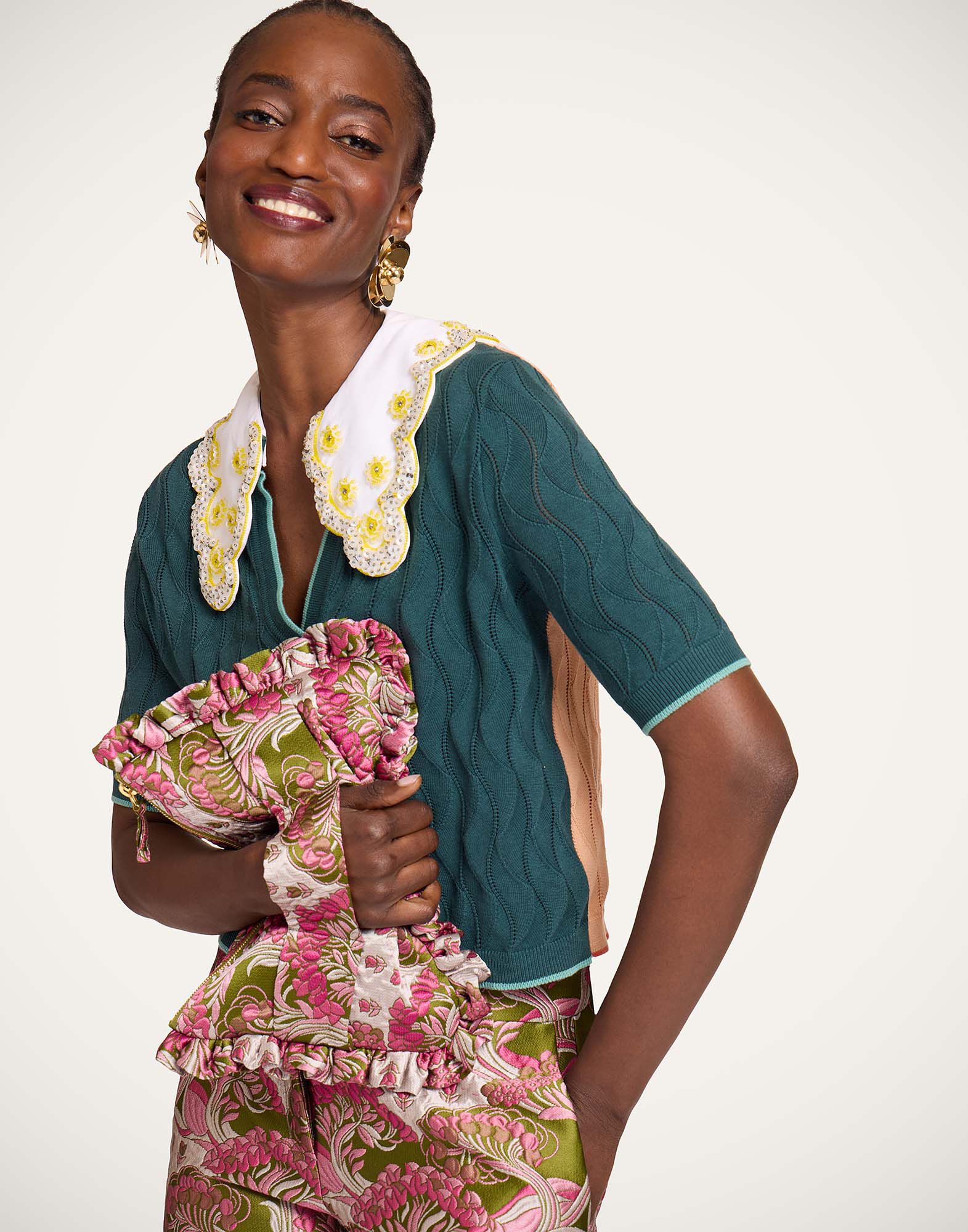 La DoubleJ Hand Pochette Tulip Green BAG0059JCQ134TUL05GR02