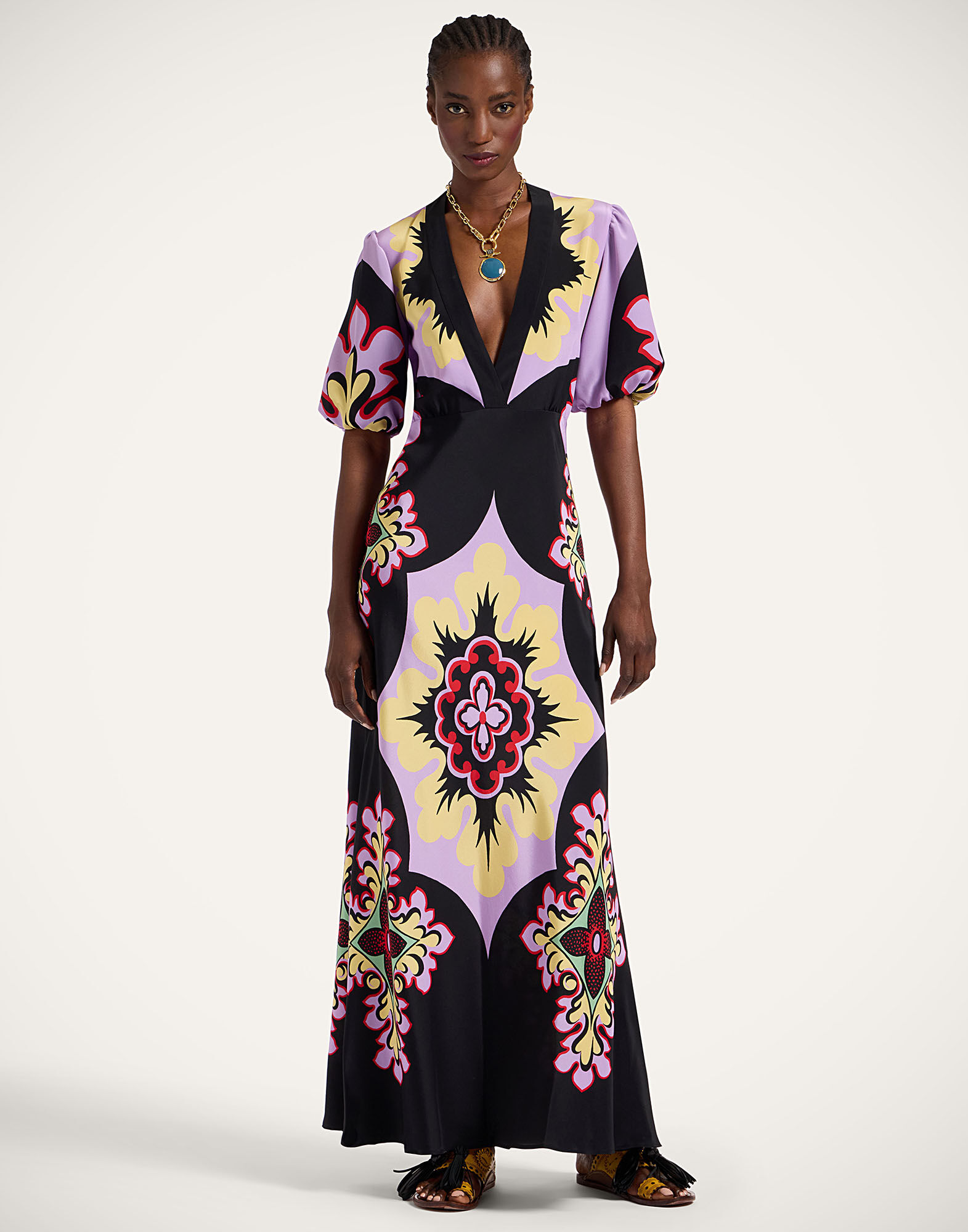 La DoubleJ Marlene Dress Palazzo Plac&eacute;e Lilac DRE0869CRE001PAL08PU02