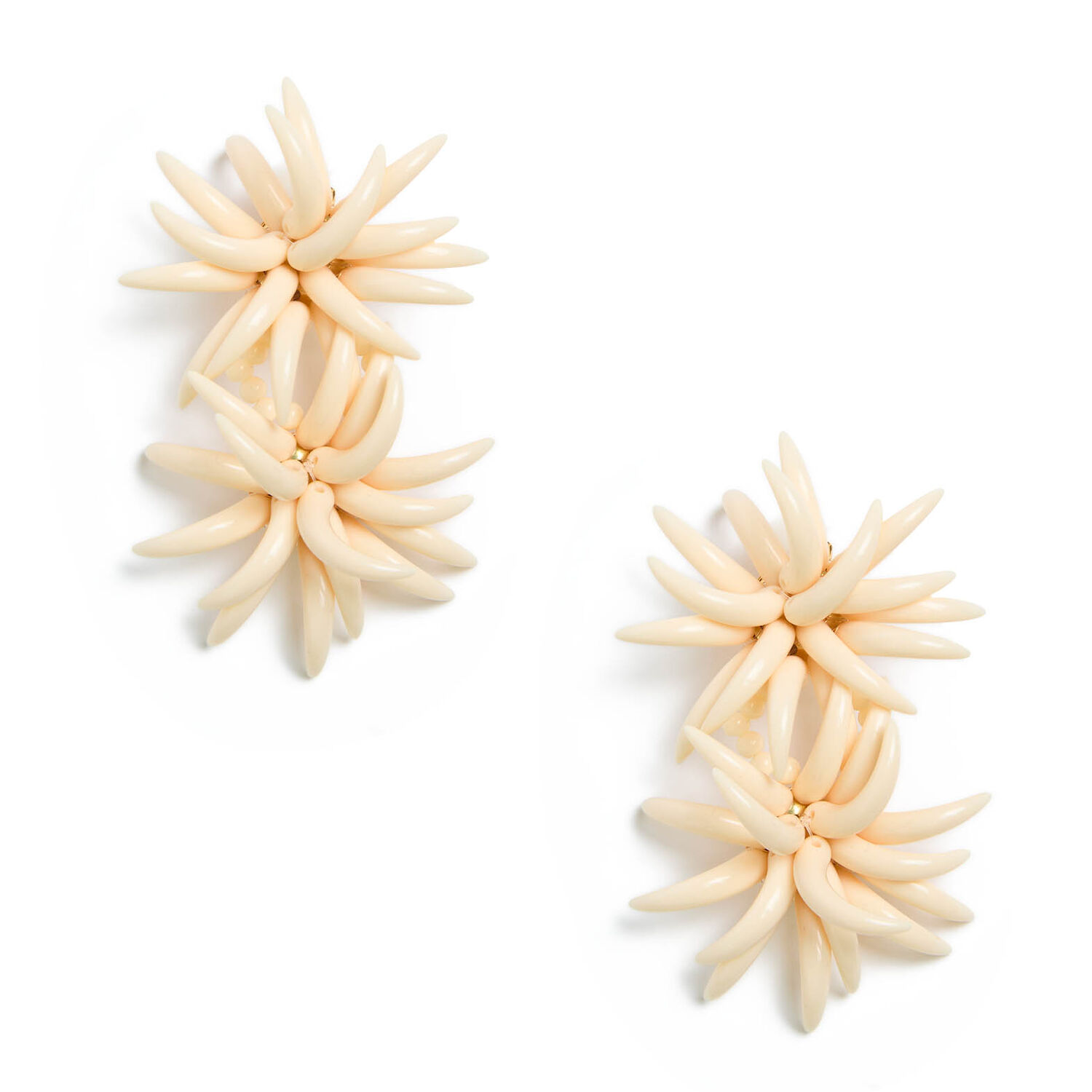La Doublej Primavera Earrings In Solid Ivory