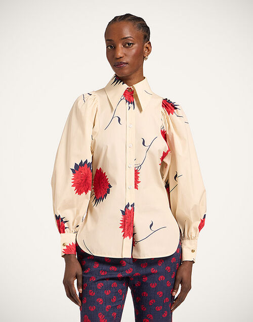 La DoubleJ Pouf Shirt Derby Ecru SHI0159COT039DER01BR05