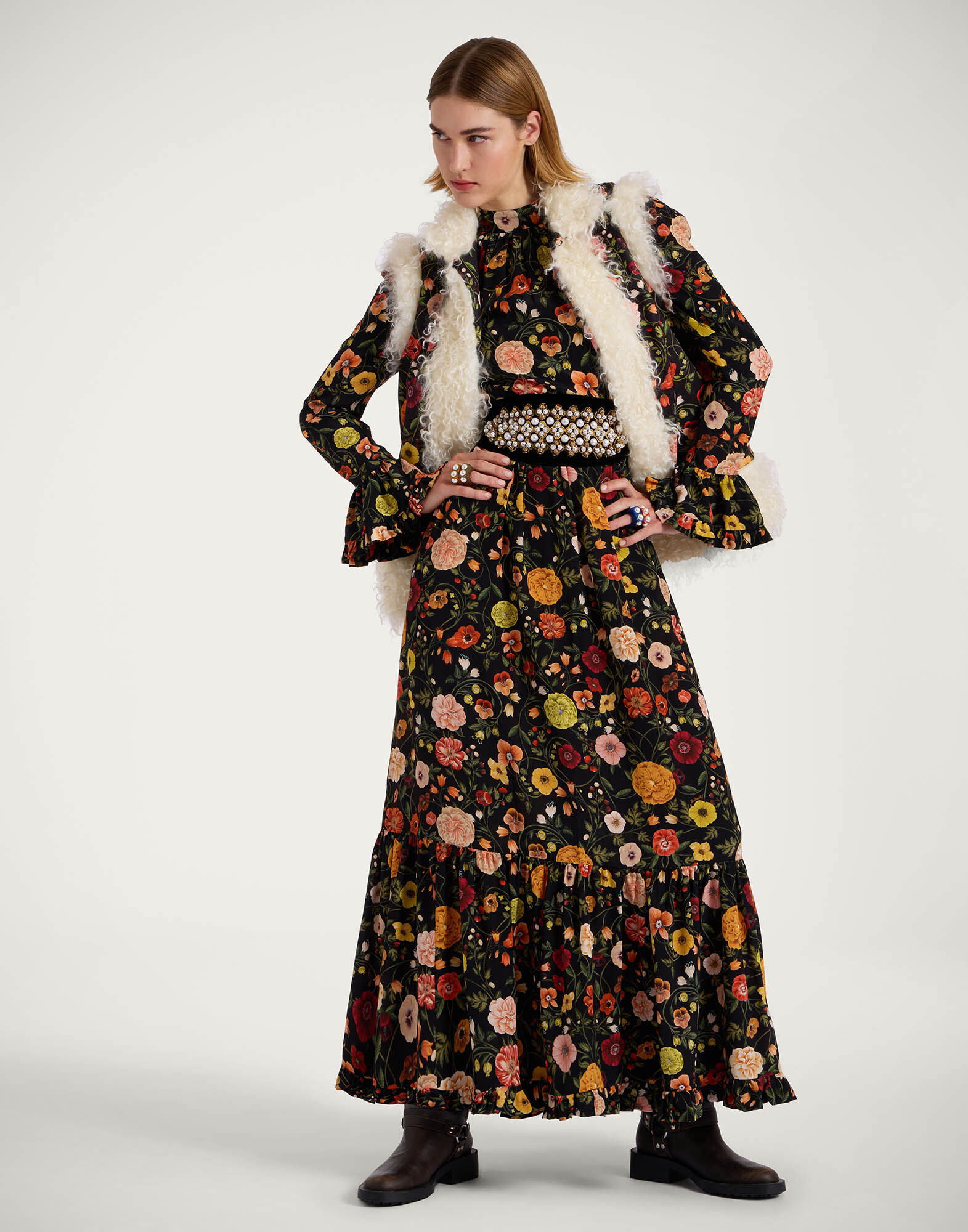 La DoubleJ Visconti Dress Botticelli Black DRE0041CRE001CEL01BL01