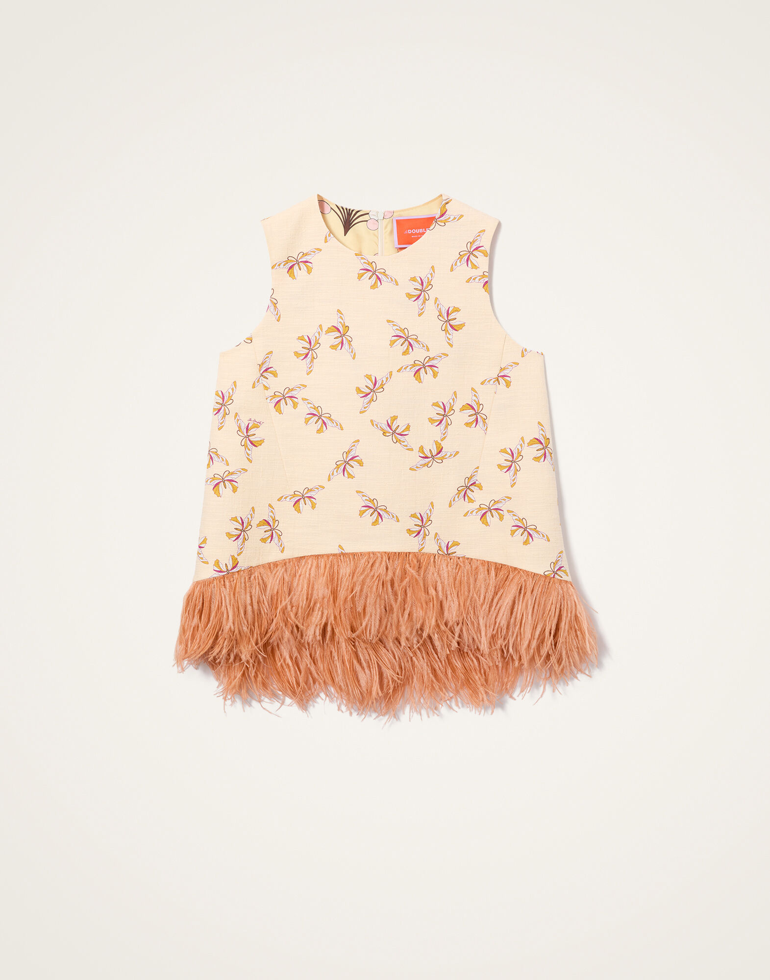 La DoubleJ La Scala Top Farfalla Buttercream TOP0013COT005FAR08WH09