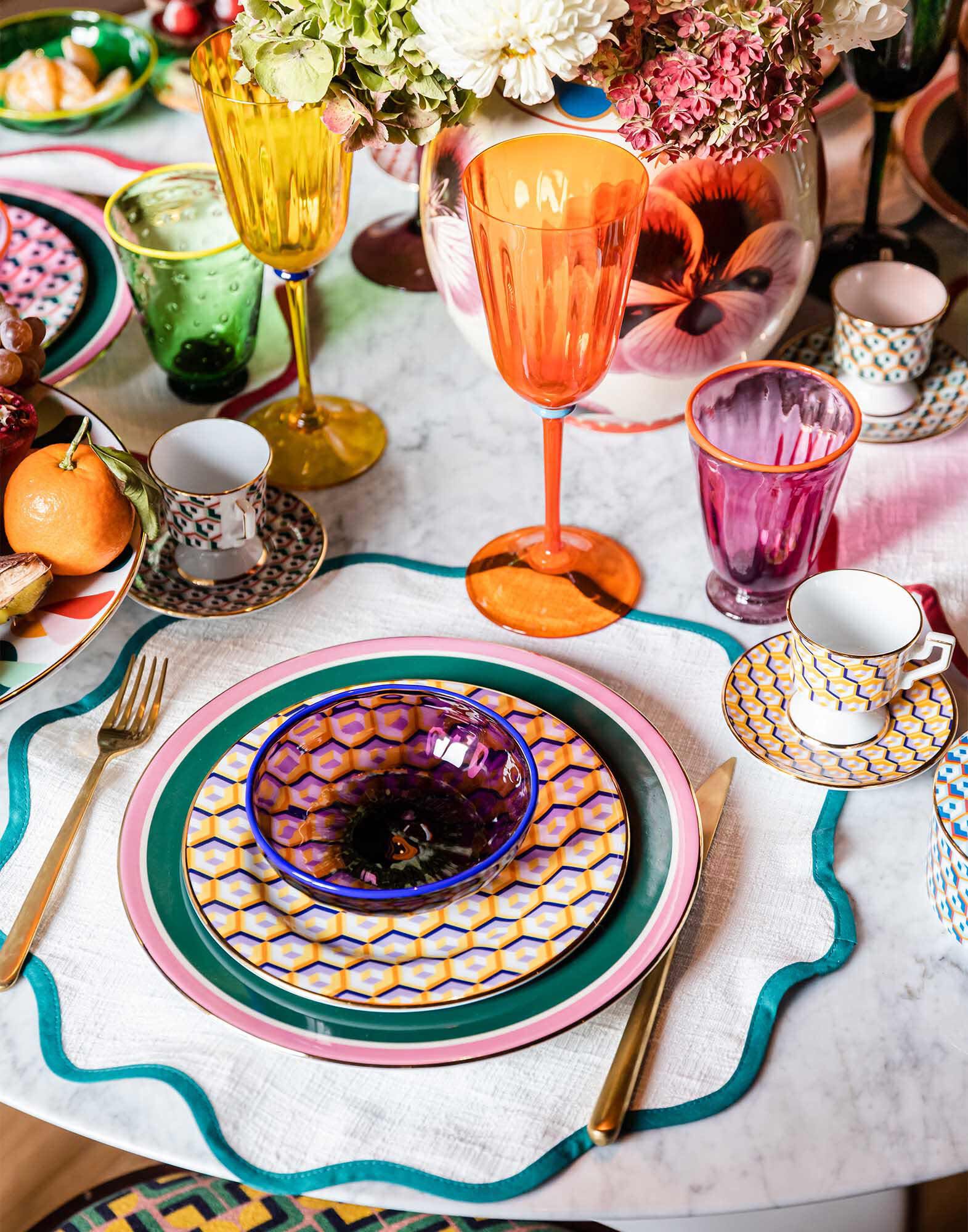 LaDoubleJ Cloud Placemat Set of 2 Light Blue TBM0003COT005RAI0013