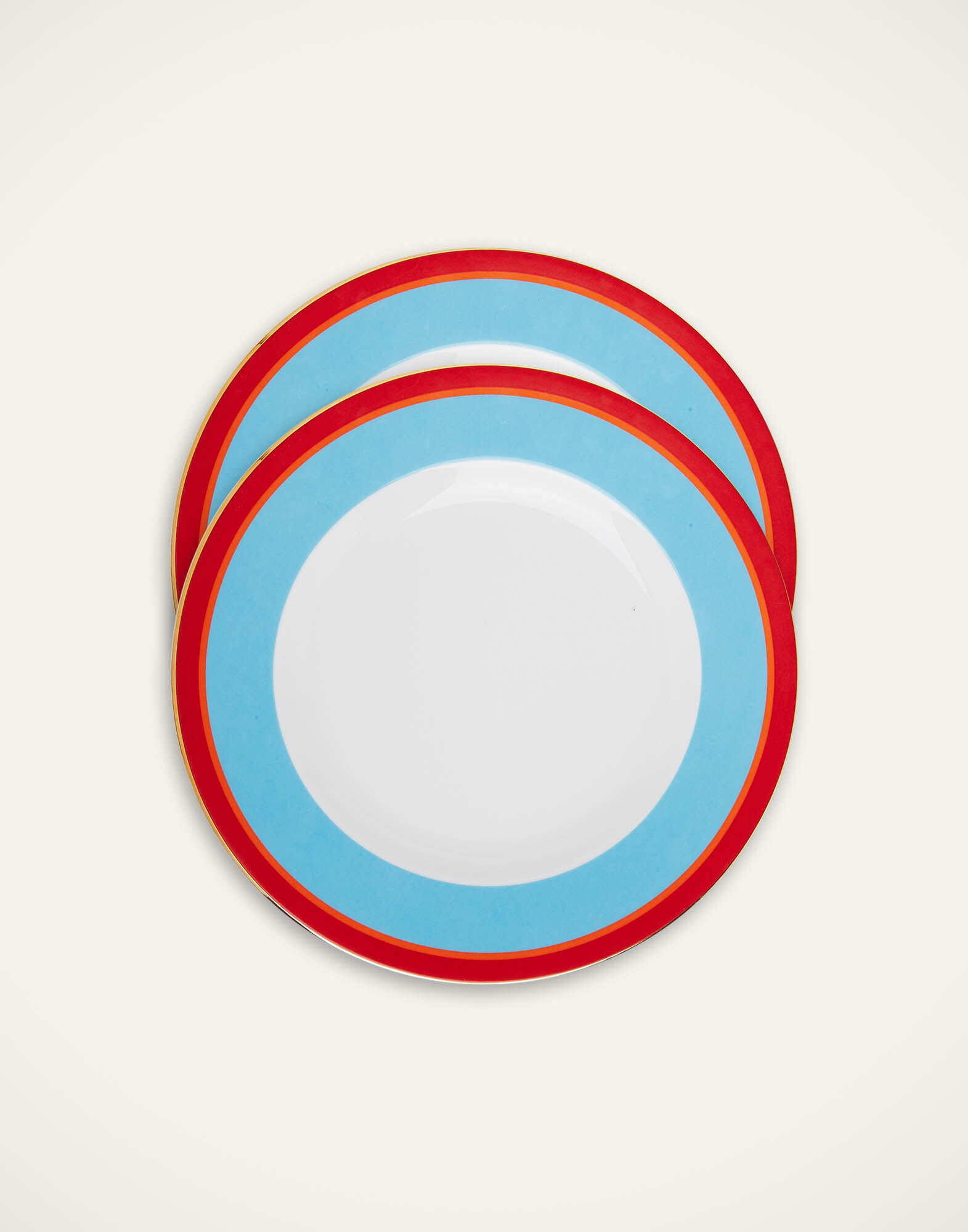 La DoubleJ Dinner Plates Set Of 2 Rainbow Azure DIN0002CER001RAI02BU01