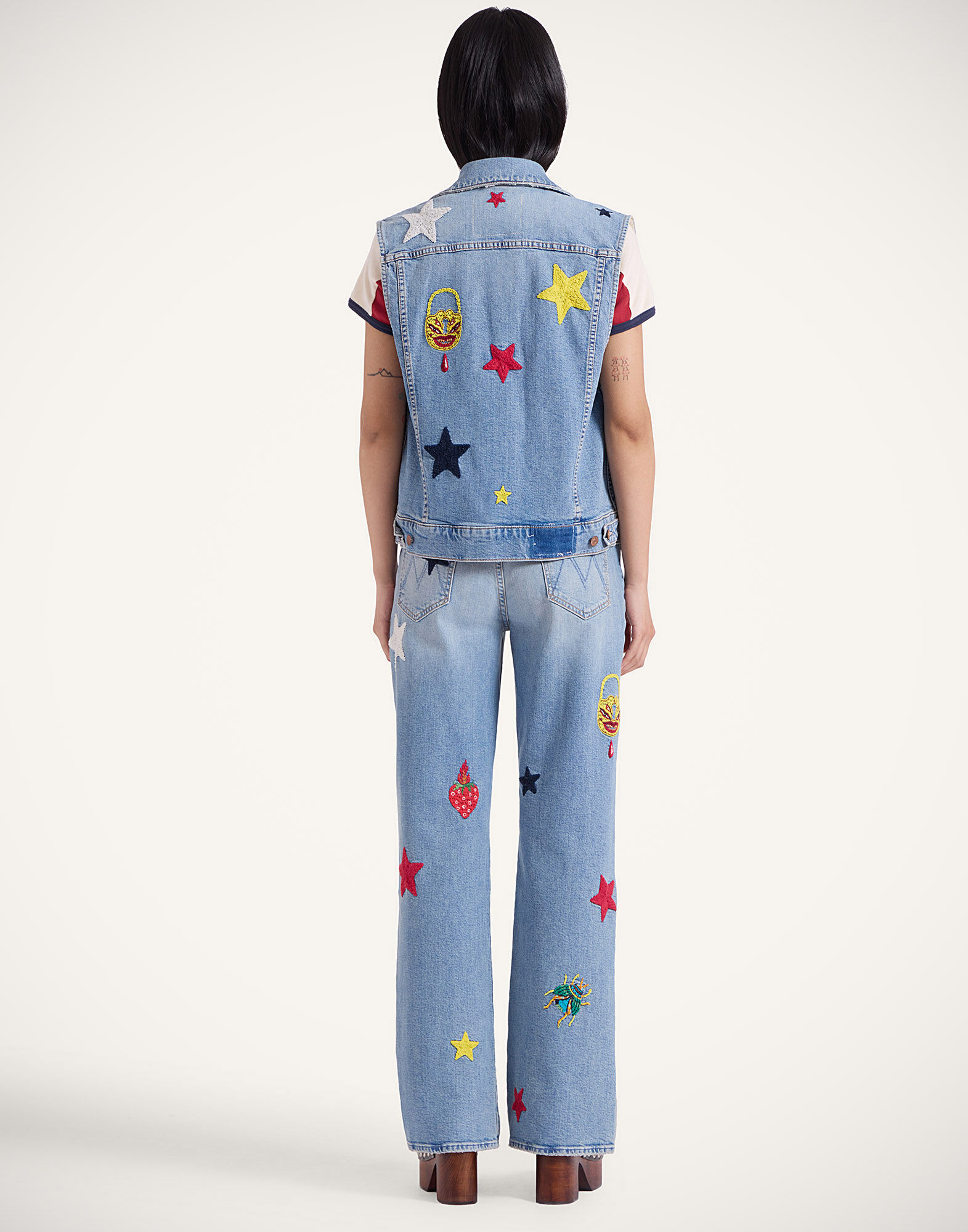 La DoubleJ The Maven Sneak Jeans Star Of The Show Blue TRO0168DEN011STA03BU03