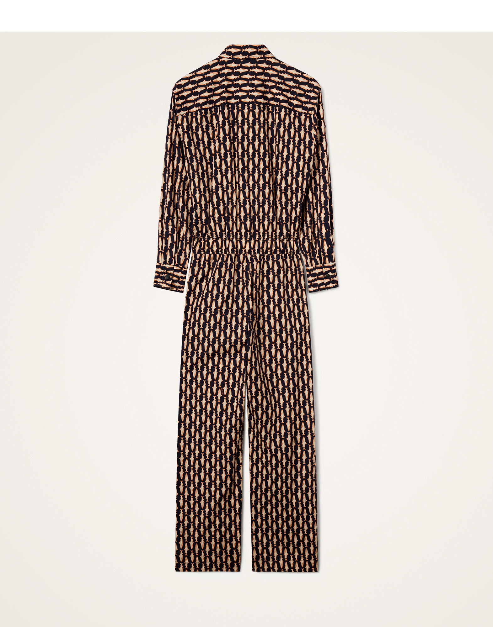 La DoubleJ Aviator Jumpsuit Pesciolini Blue DRE0489COT039PES04BU03