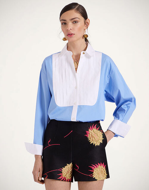 La DoubleJ Peggy Shirt Solid Light Blue SHI0115COT064SOLIDBU01