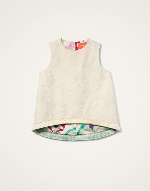 La DoubleJ La Scala Top Solid Ecru TOP0183COT086SOLIDBR05