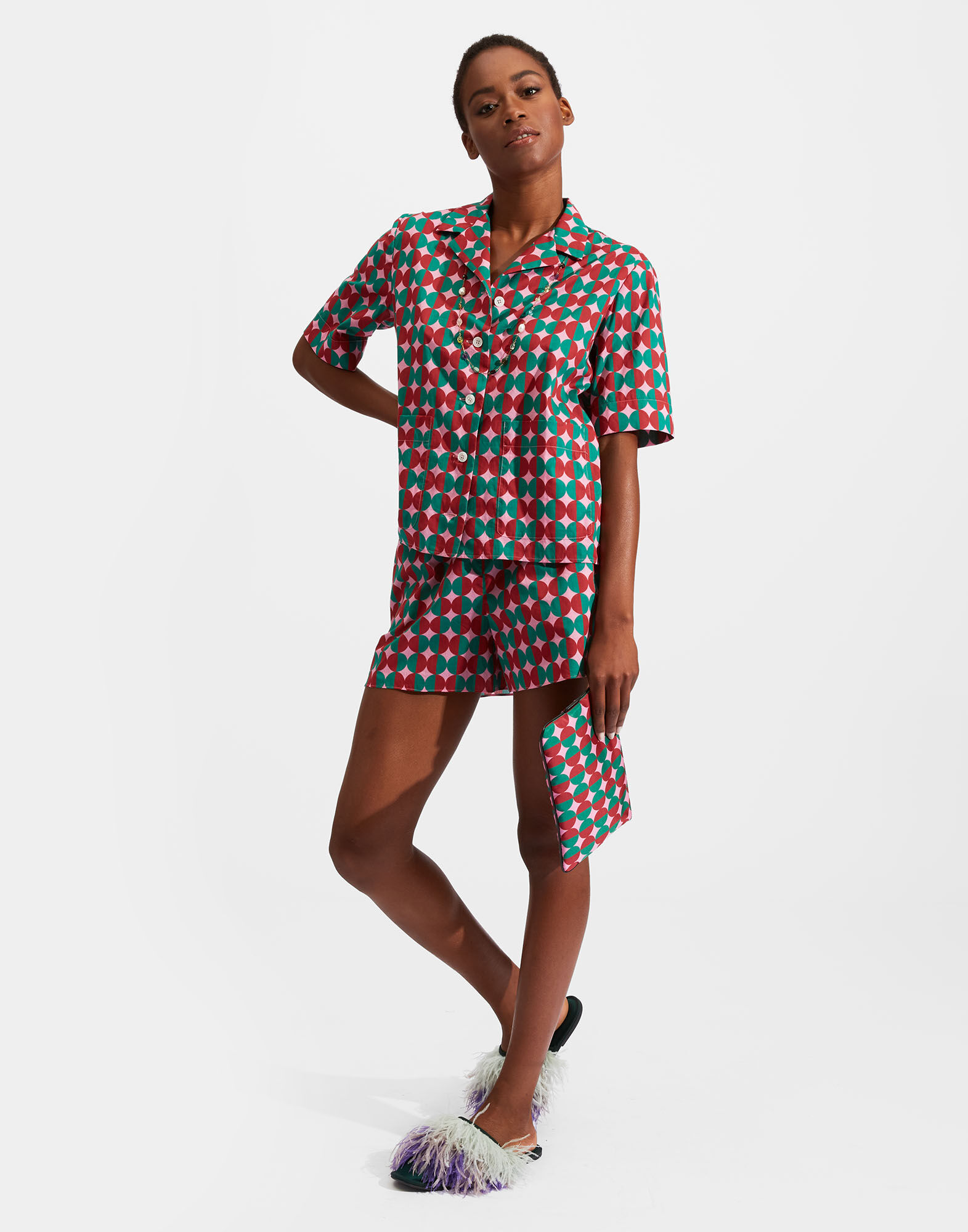 La DoubleJ Short Pajama Mezzaluna Pink PJM0002COT003MEZ0002