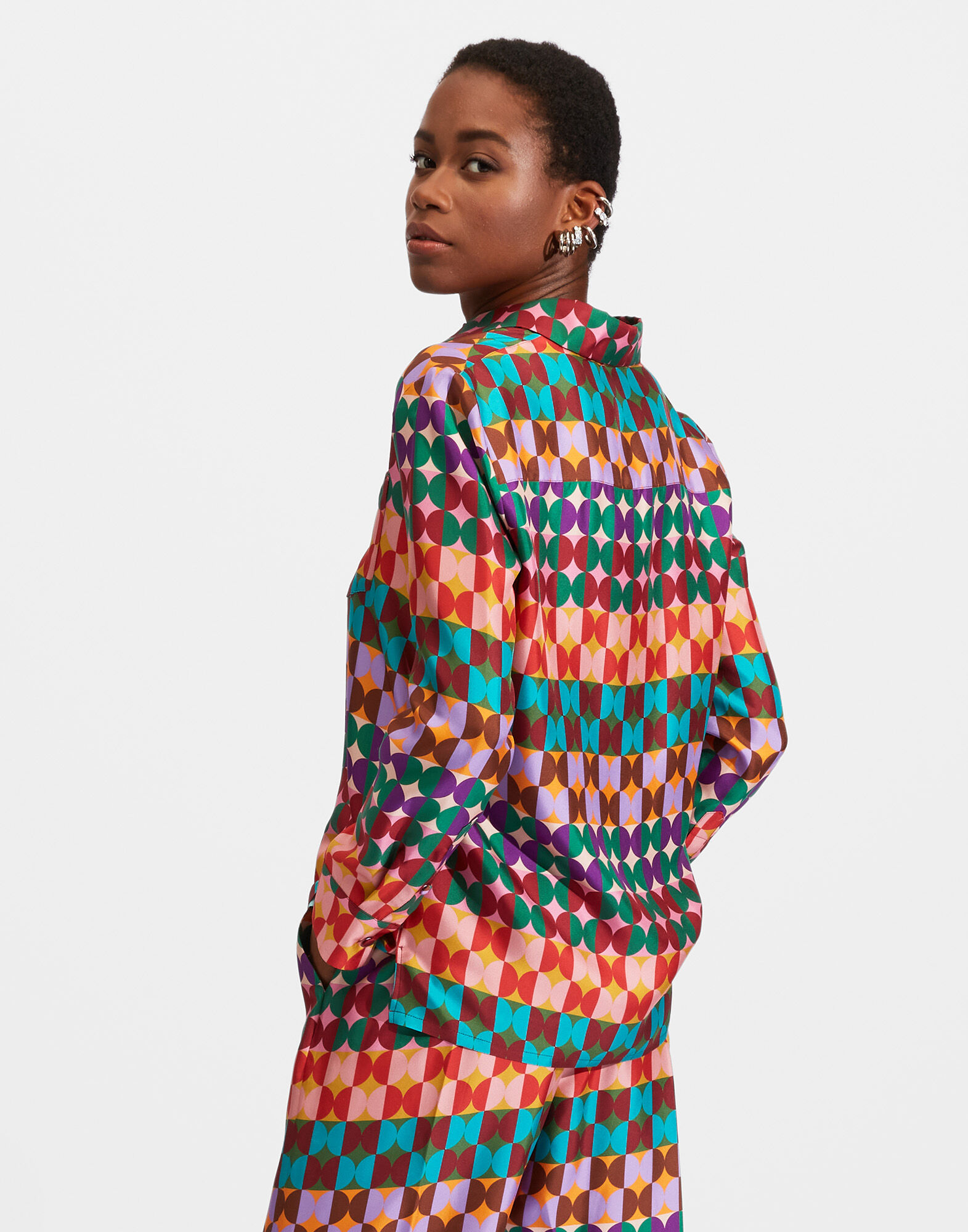 La DoubleJ Boy Shirt Mezzaluna Rainbow SHI0001SIL001MEZ0005