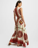 La DoubleJ San Carlo Dress &#40;Placed&#41; Macro Tiles Placed DRE0495SIL006MAC01WH01