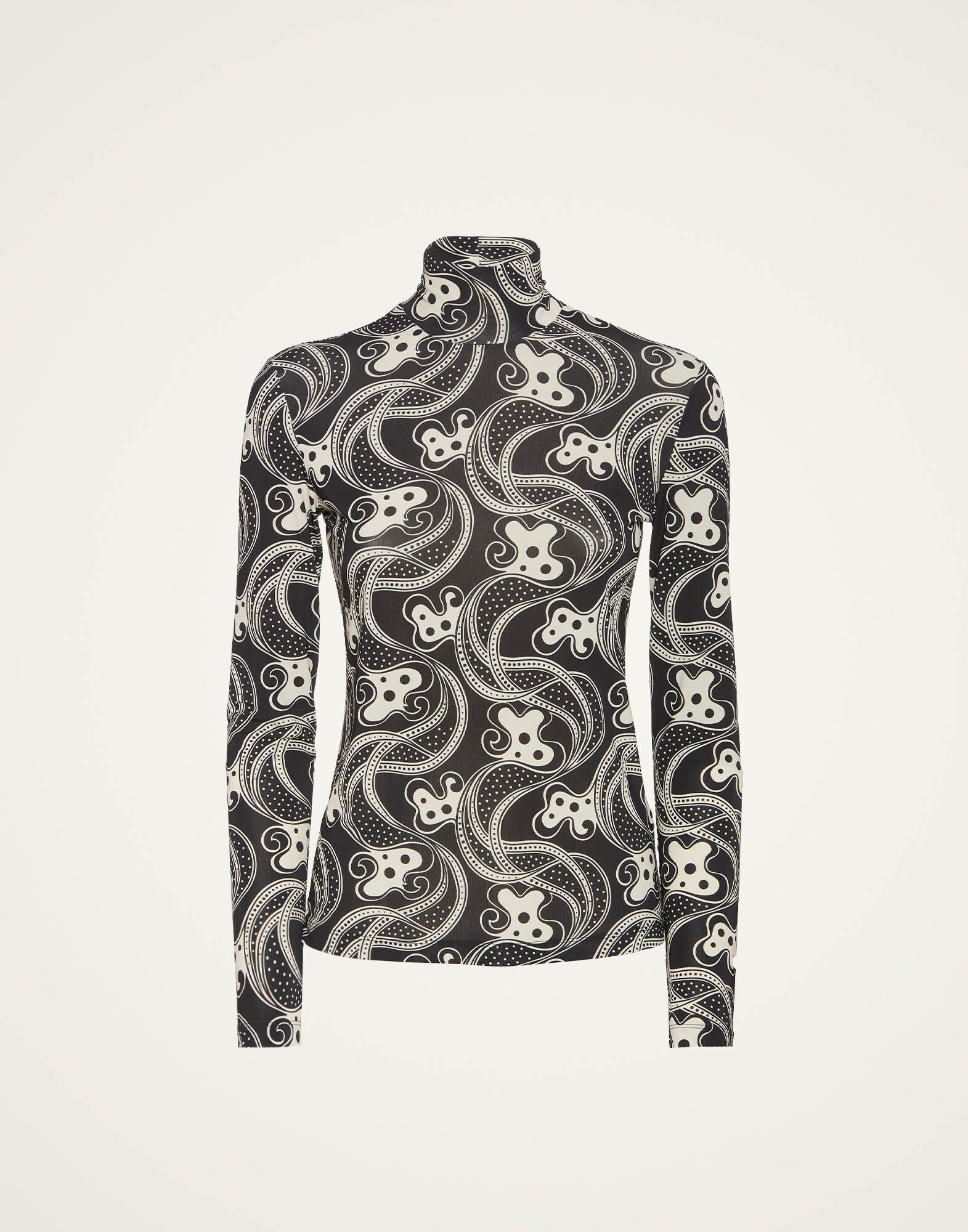 La DoubleJ Turtleneck Aperol Black & White TOP0146JER005APE01BL03