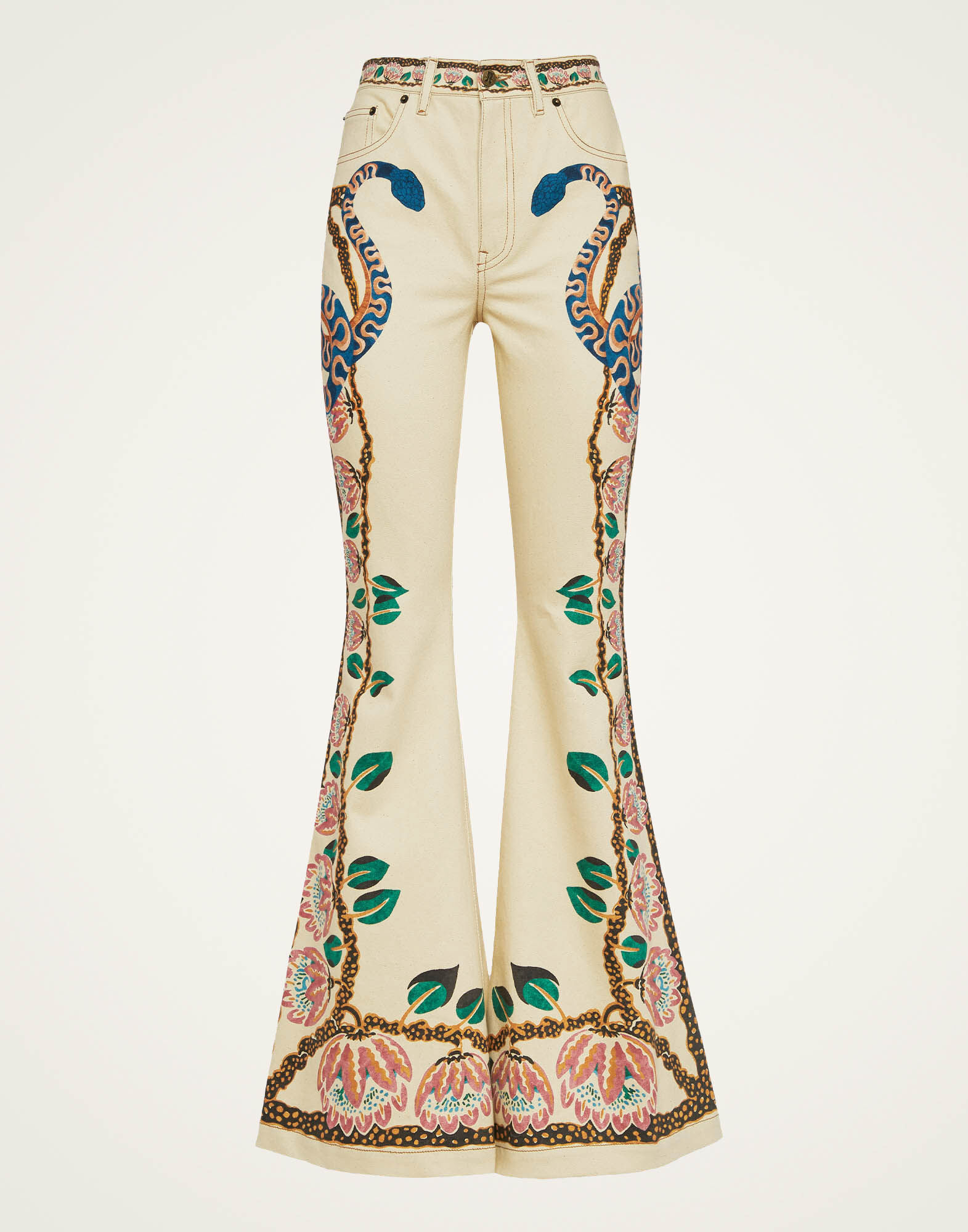 La DoubleJ Superflare Jeans Eve Ecru TRO0126DEN001EEC01BR05