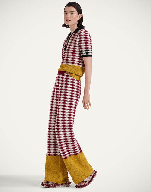 La DoubleJ Sunset Pants Multicolor Red & Yellow TRO0159KNI152VA349RE01