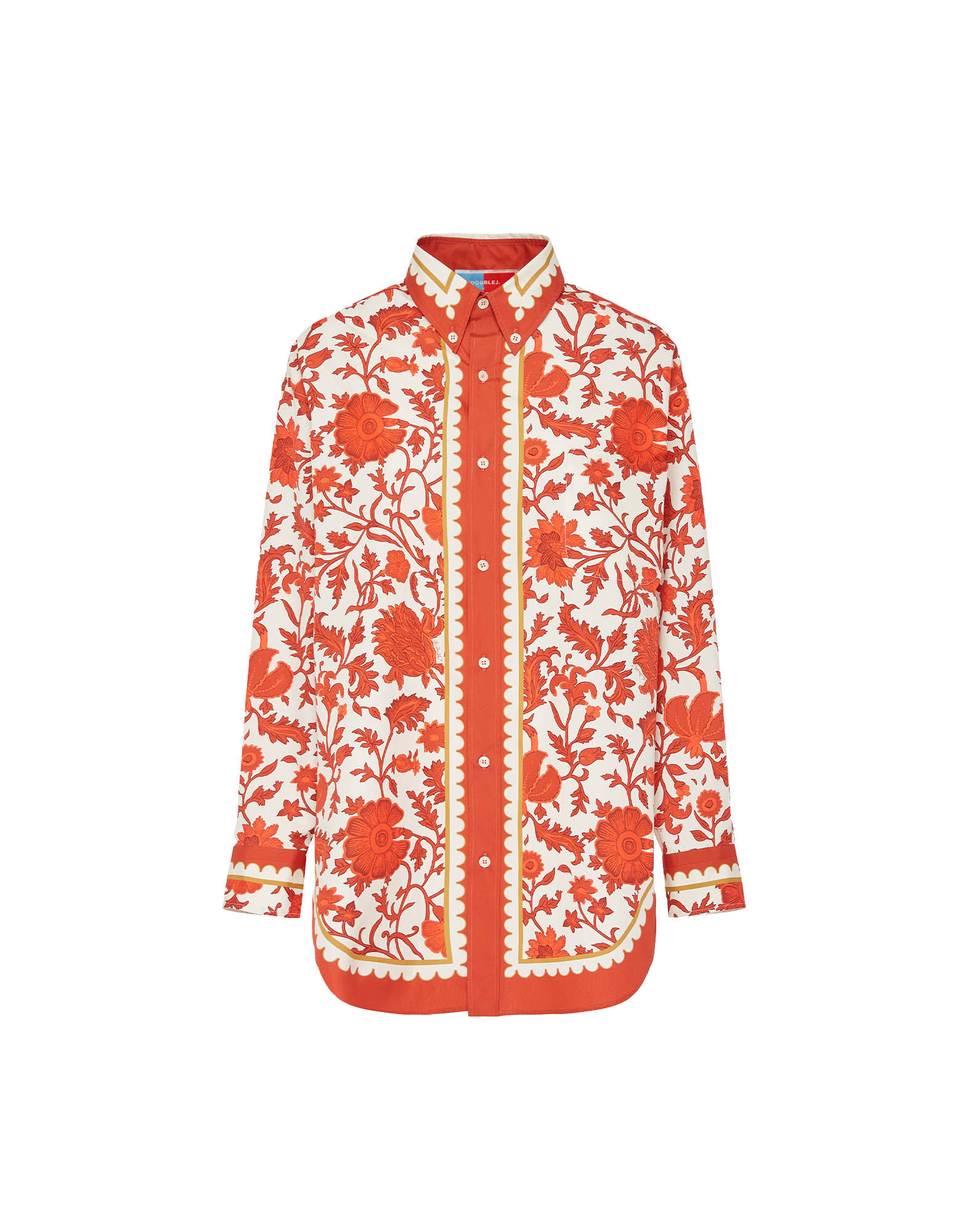 La DoubleJ Better Than Your Boyfriend's Shirt Dragonflower Plac&eacute;e Red SHI0092COT039DRE05RE01